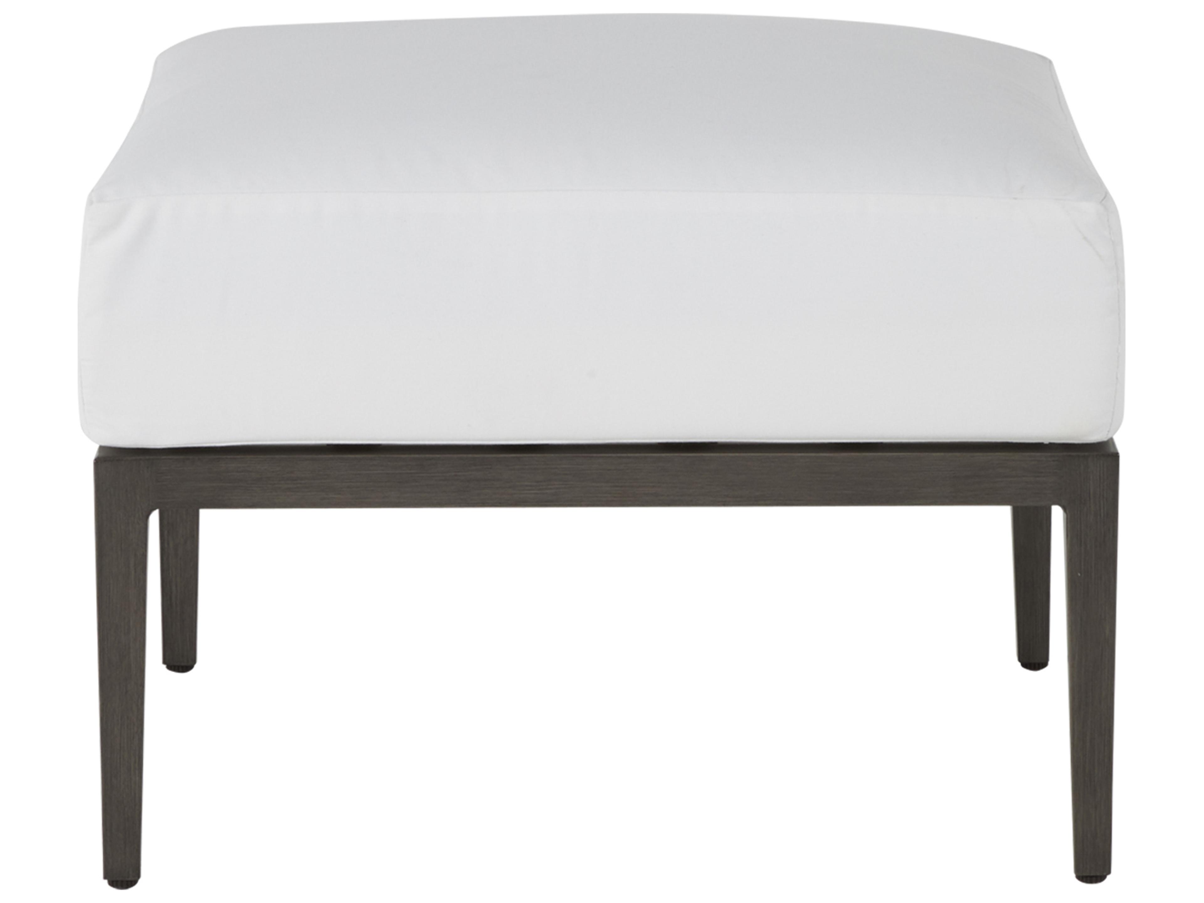 Santa Barbara Aluminum Slate Grey Outdoor Patio Ottoman