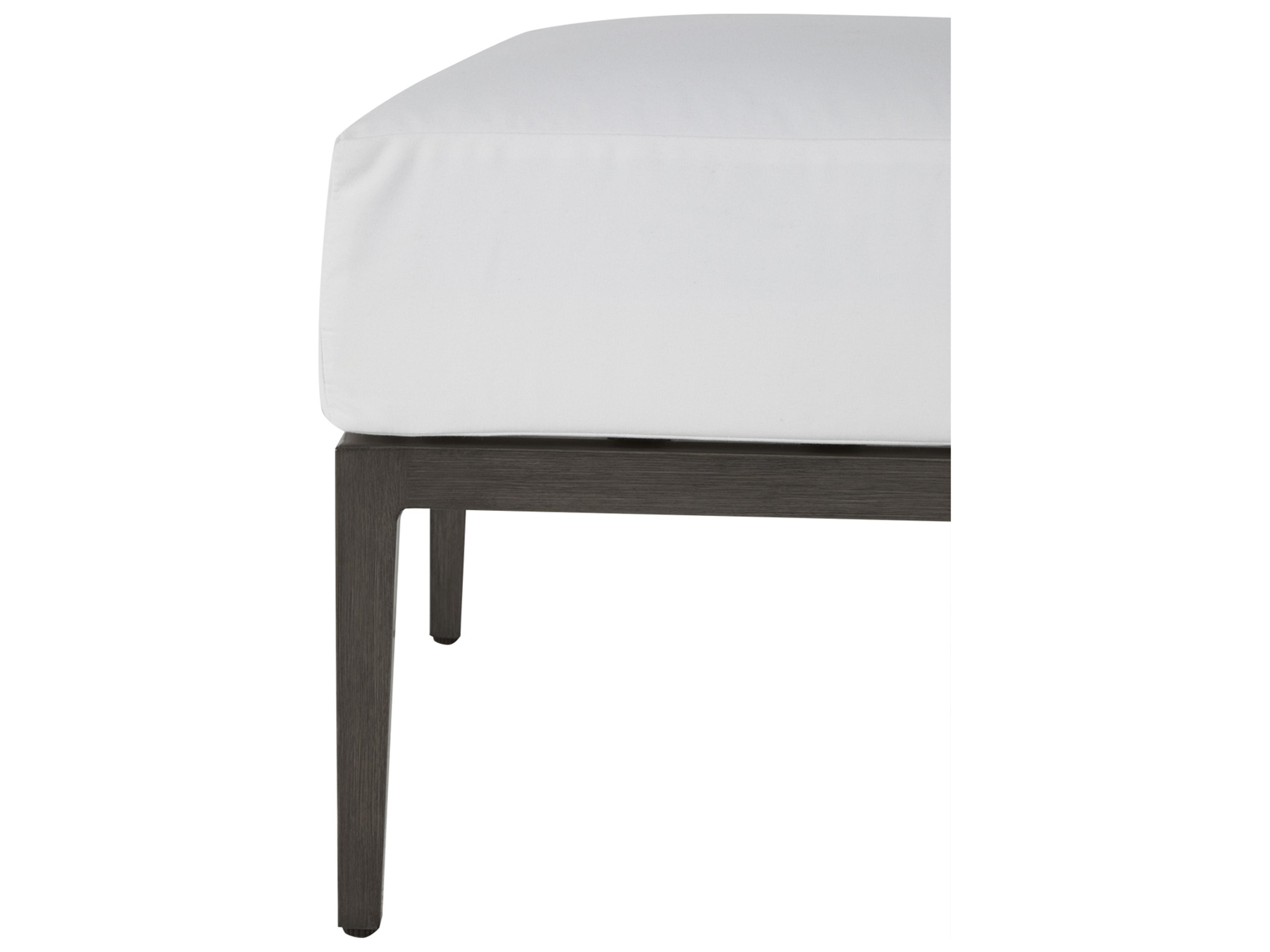 Summer Classics Santa Barbara Aluminum Slate Grey Outdoor Patio Ottoman