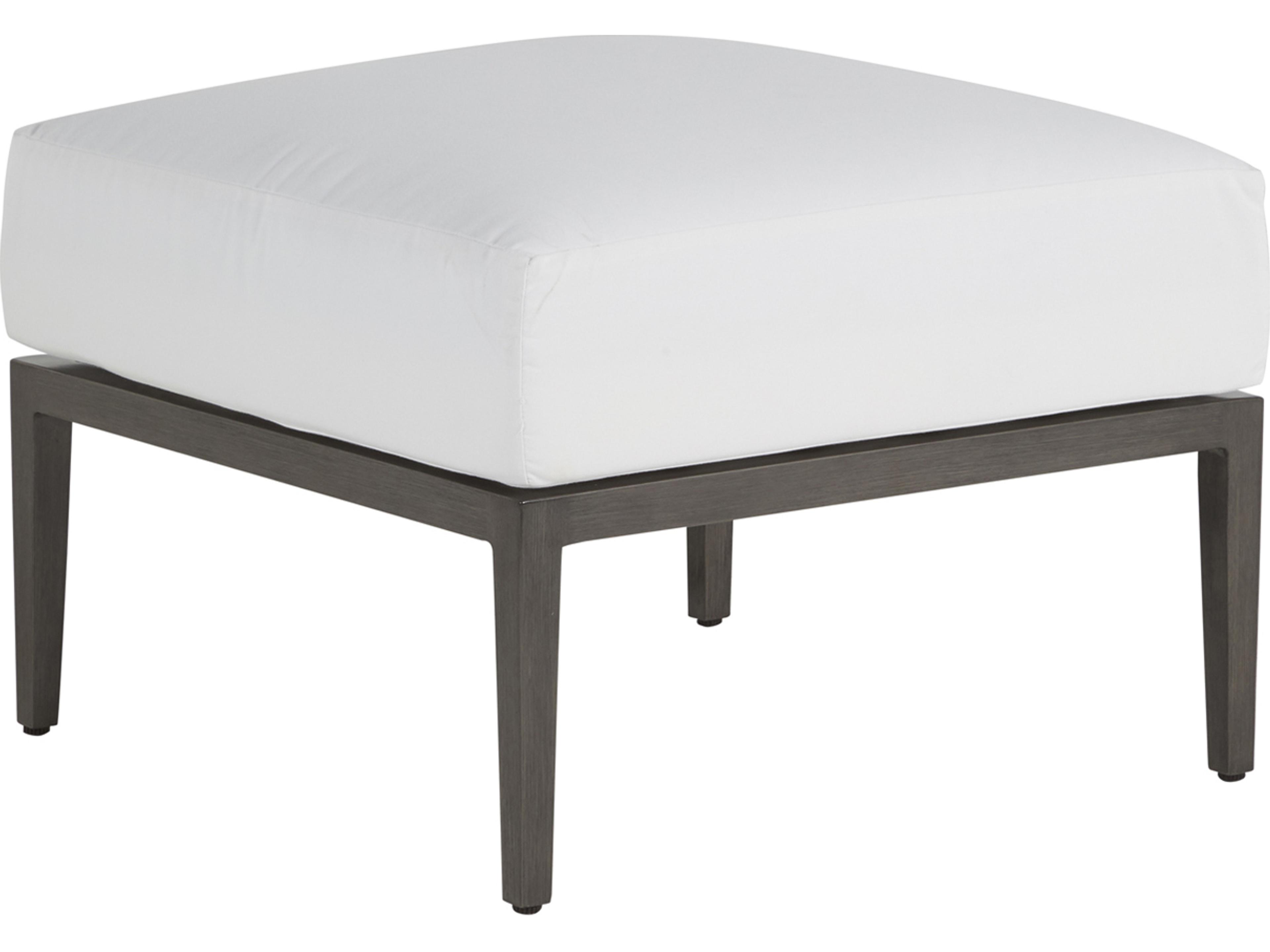 Summer Classics Santa Barbara Aluminum Slate Grey Outdoor Patio Ottoman