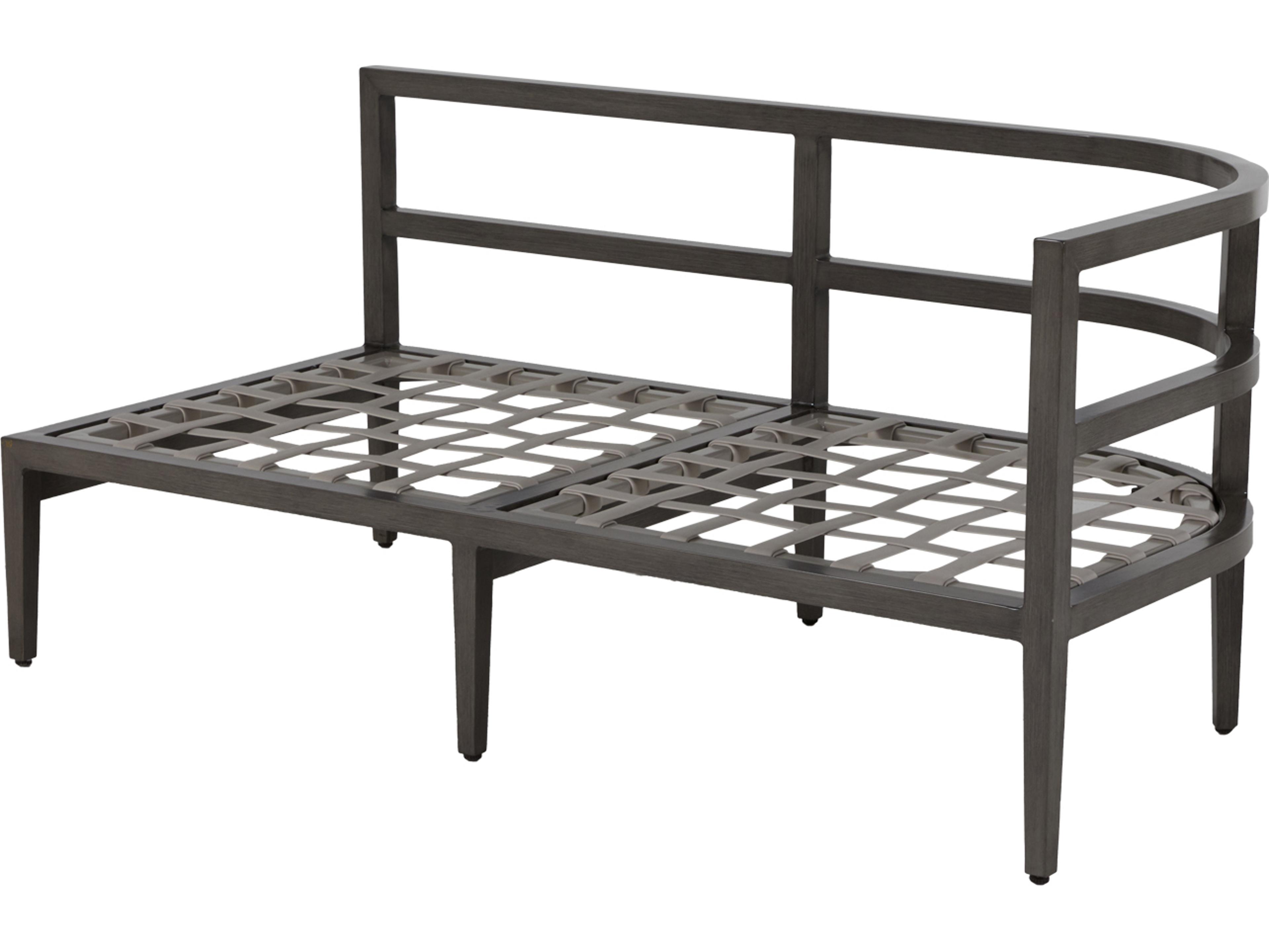 Summer Classics Santa Barbara Aluminum Slate Grey Right Arm Outdoor Loveseat