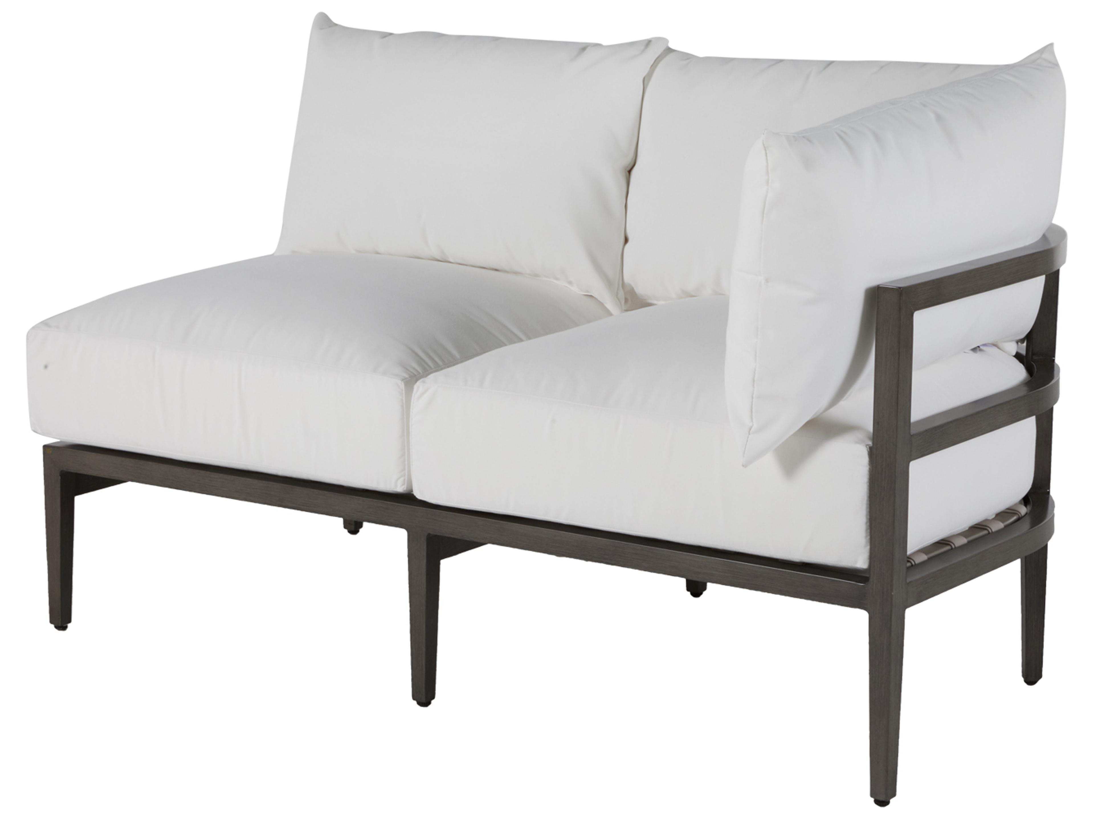 Summer Classics Santa Barbara Aluminum Slate Grey Right Arm Outdoor Loveseat