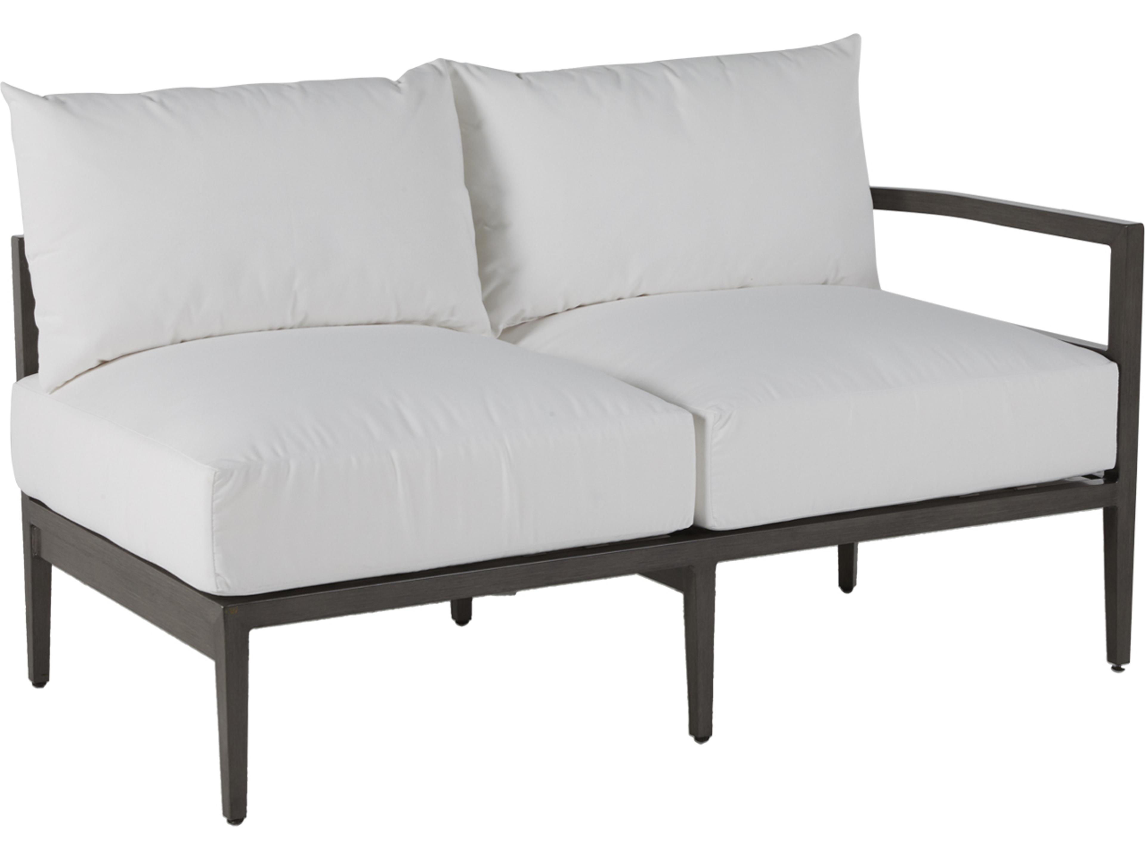 Summer Classics Santa Barbara Aluminum Slate Grey Right Arm Outdoor Loveseat