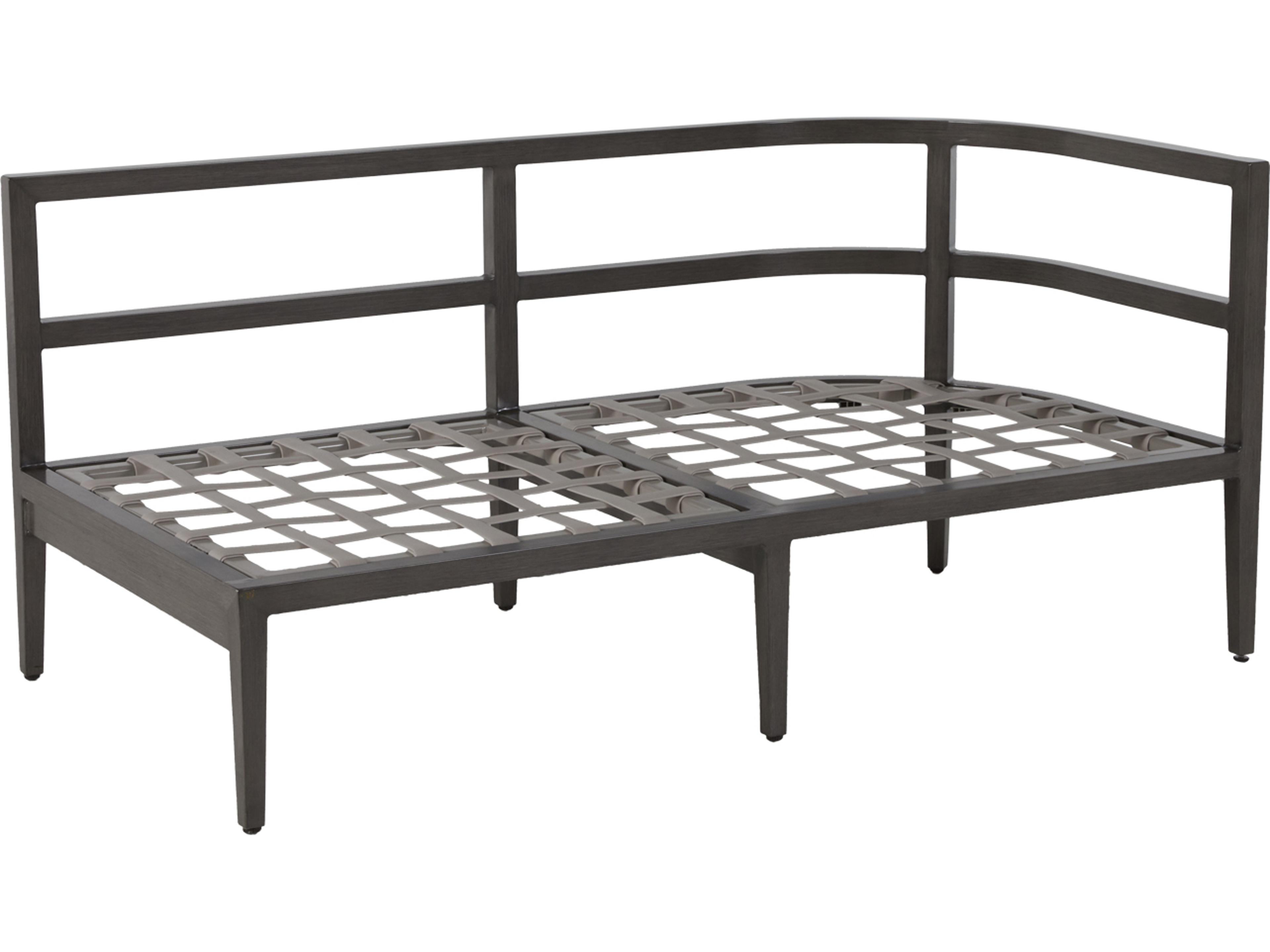 Summer Classics Santa Barbara Aluminum Slate Grey Right Arm Outdoor Loveseat