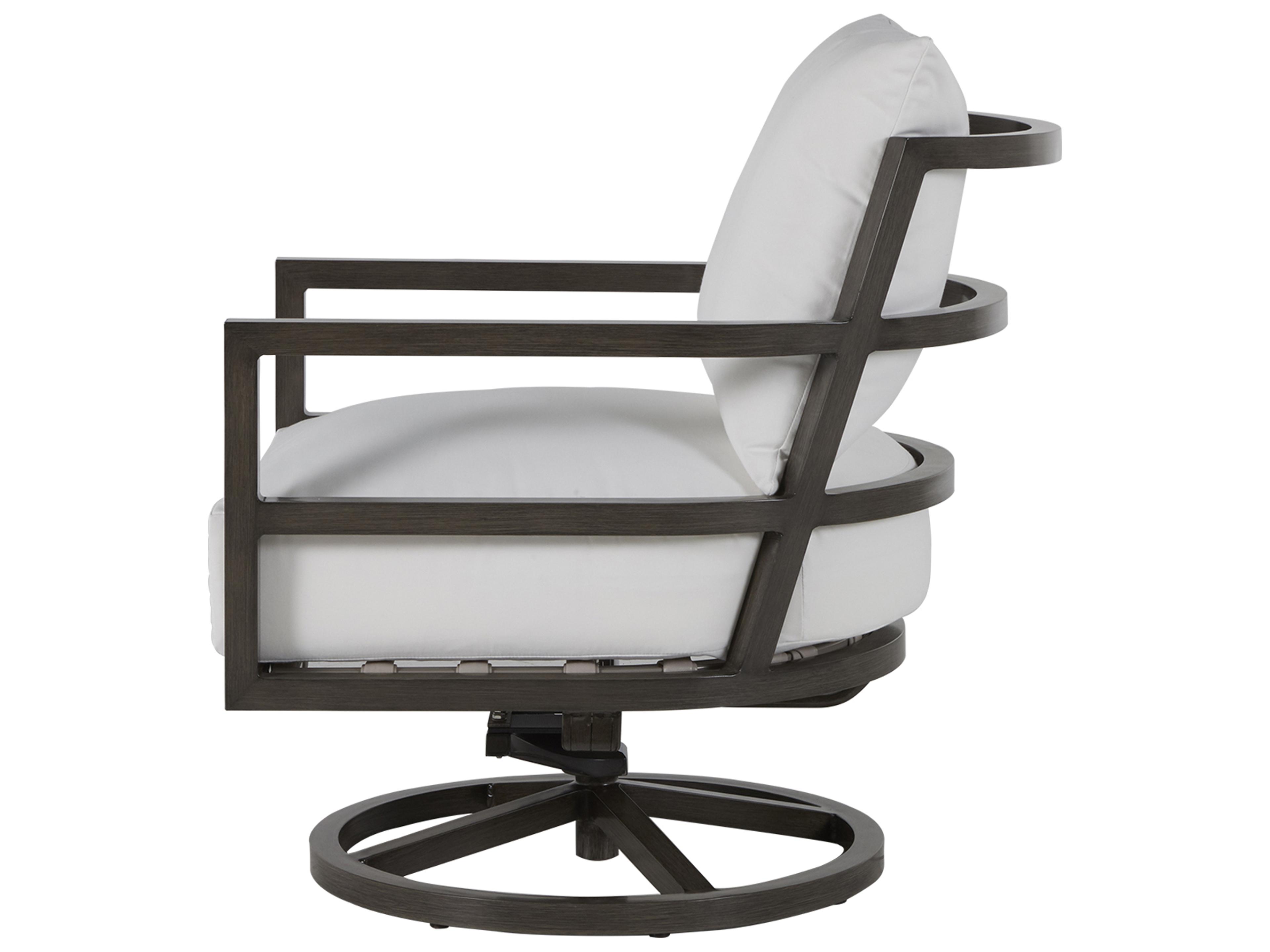 Summer Classics Santa Barbara Aluminum Slate Grey Swivel Rocker Outdoor Lounge Chair