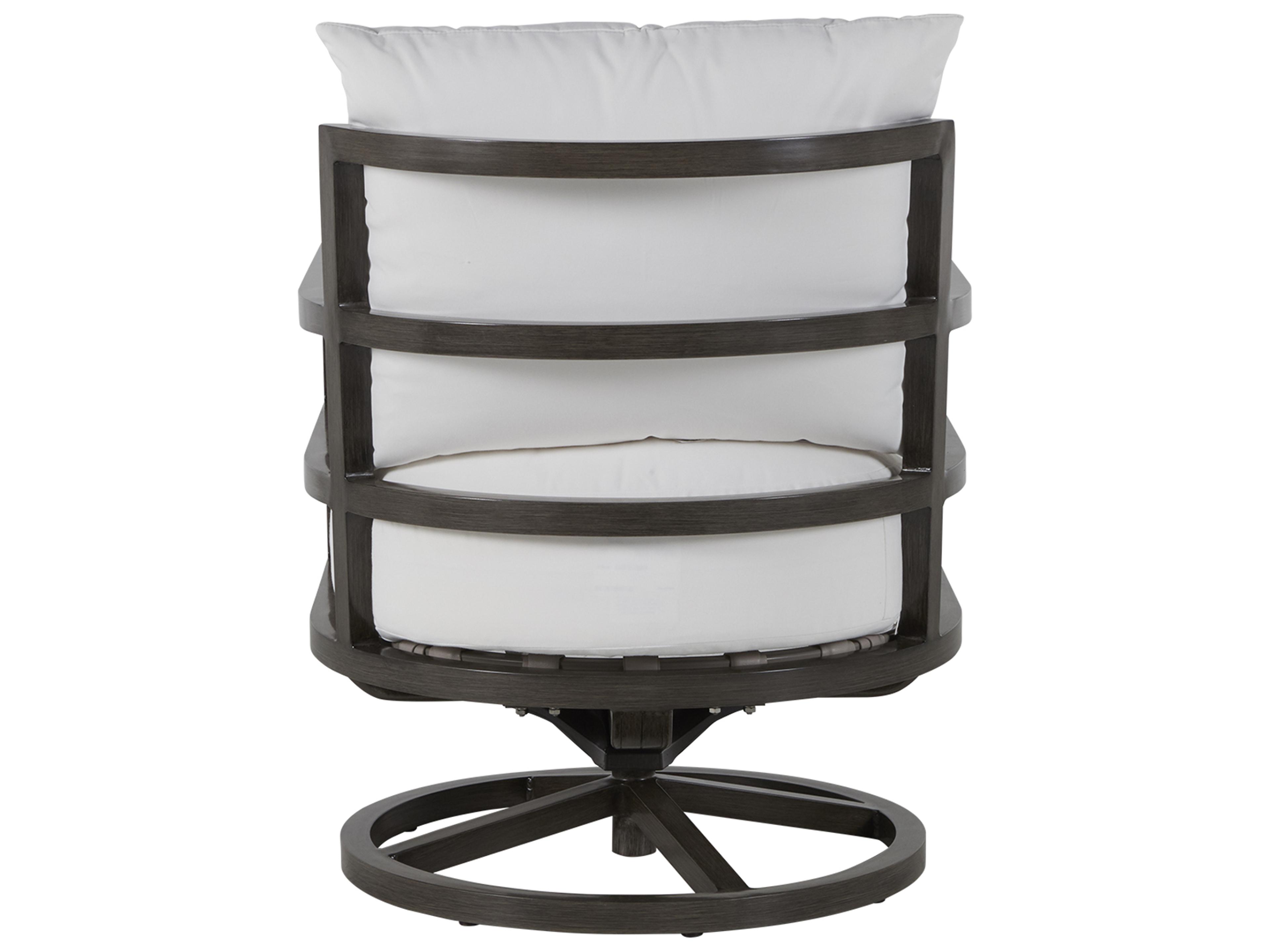 Summer Classics Santa Barbara Aluminum Slate Grey Swivel Rocker Outdoor Lounge Chair