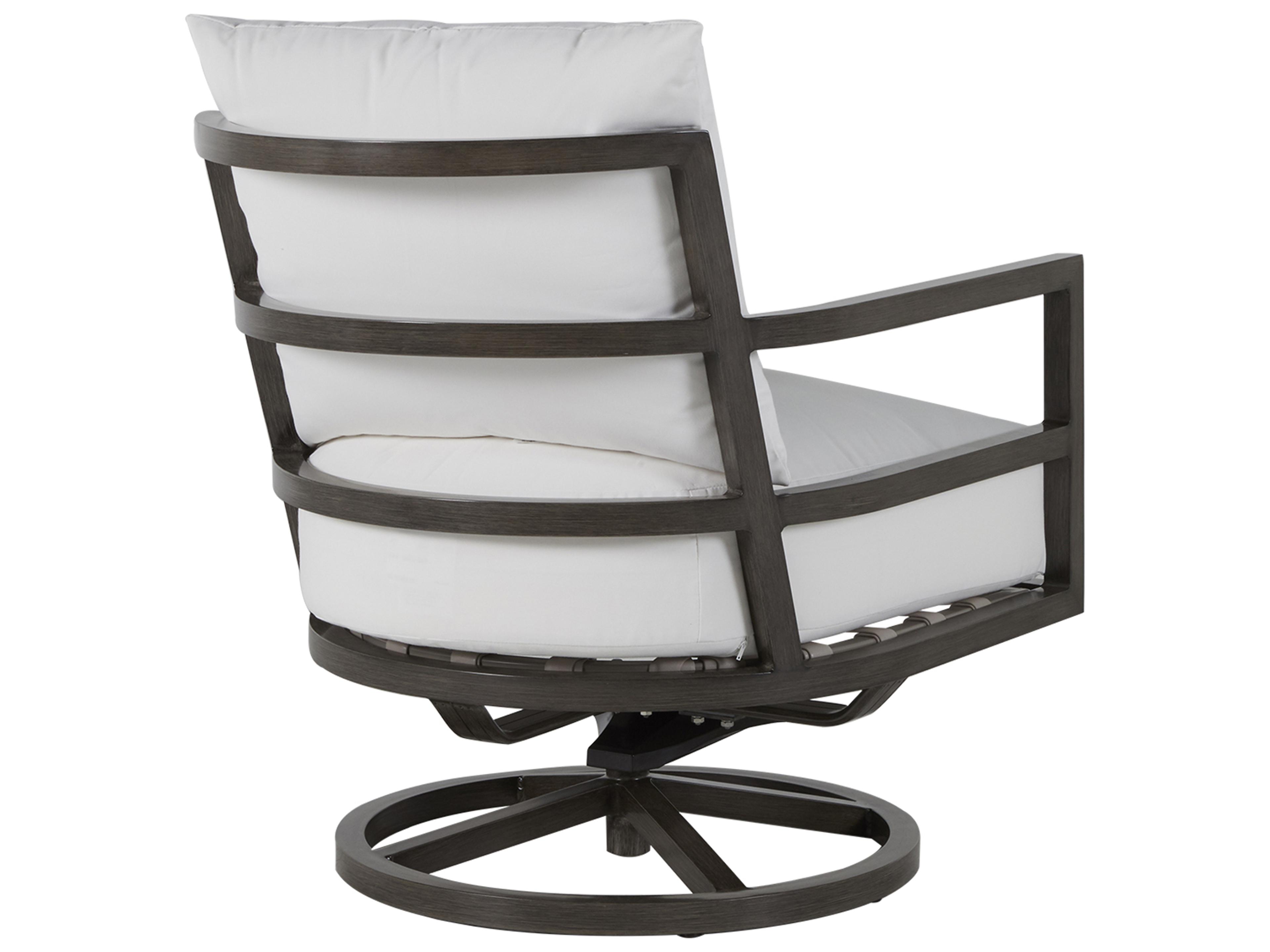 Summer Classics Santa Barbara Aluminum Slate Grey Swivel Rocker Outdoor Lounge Chair