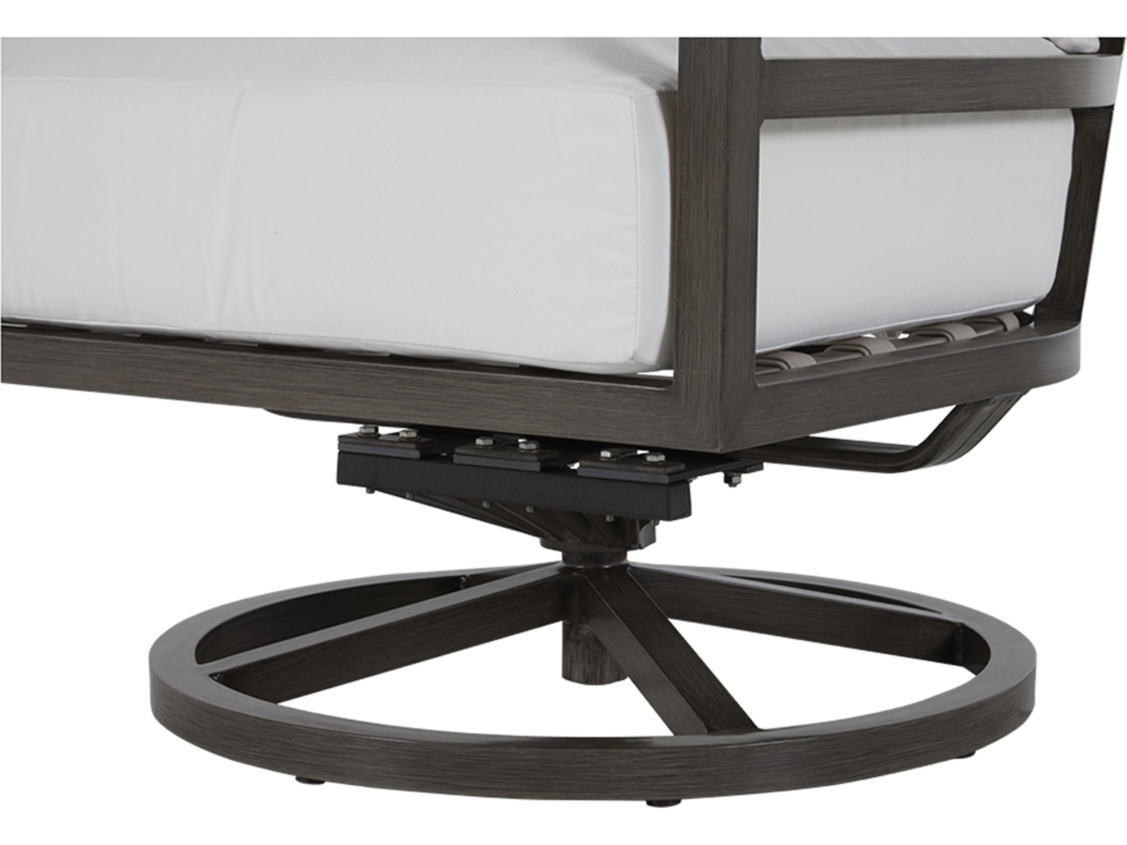 Summer Classics Santa Barbara Aluminum Slate Grey Swivel Rocker Outdoor Lounge Chair