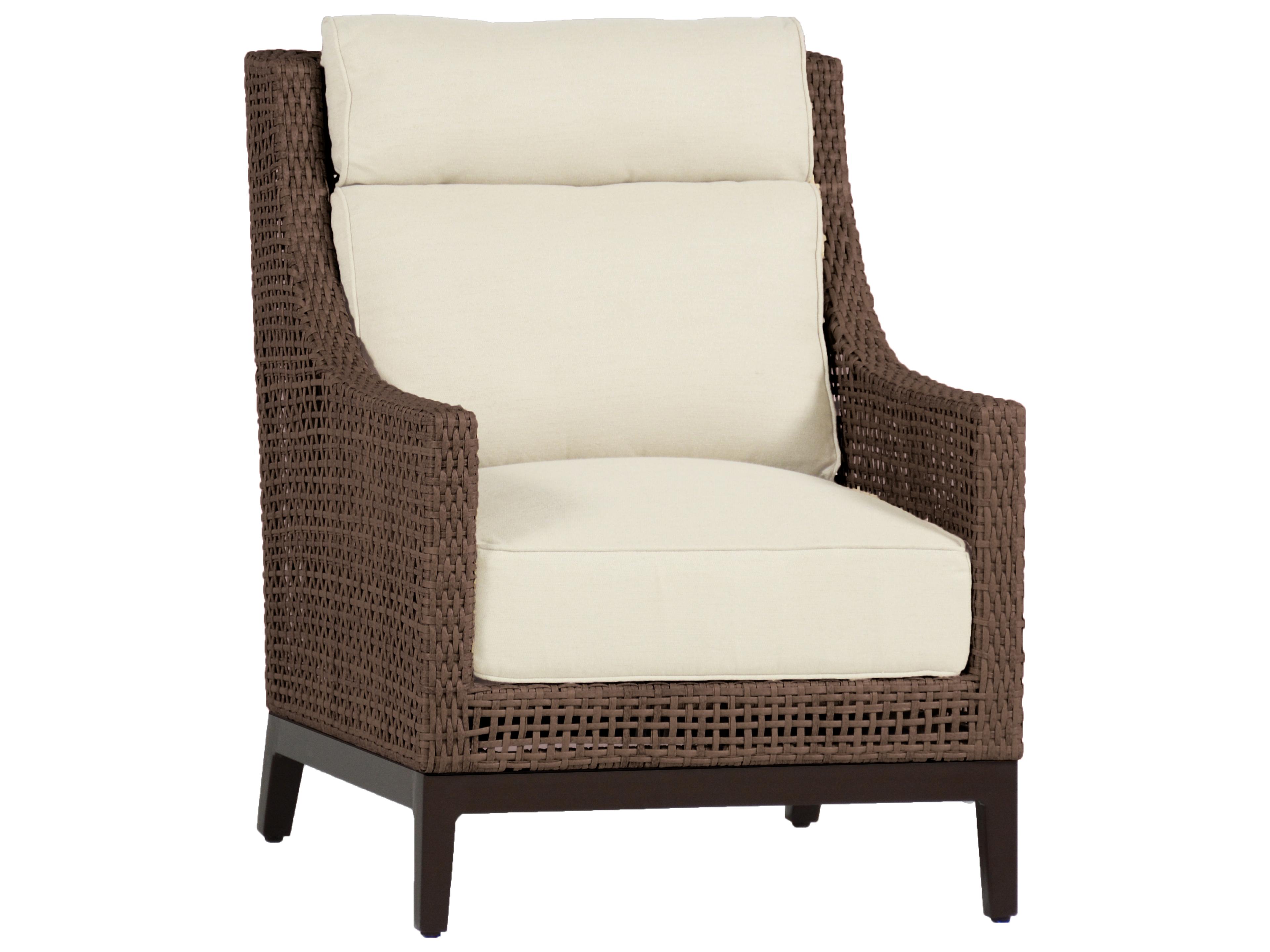 Peninsula Wicker Outdoor Lounge Chair with Cushion
