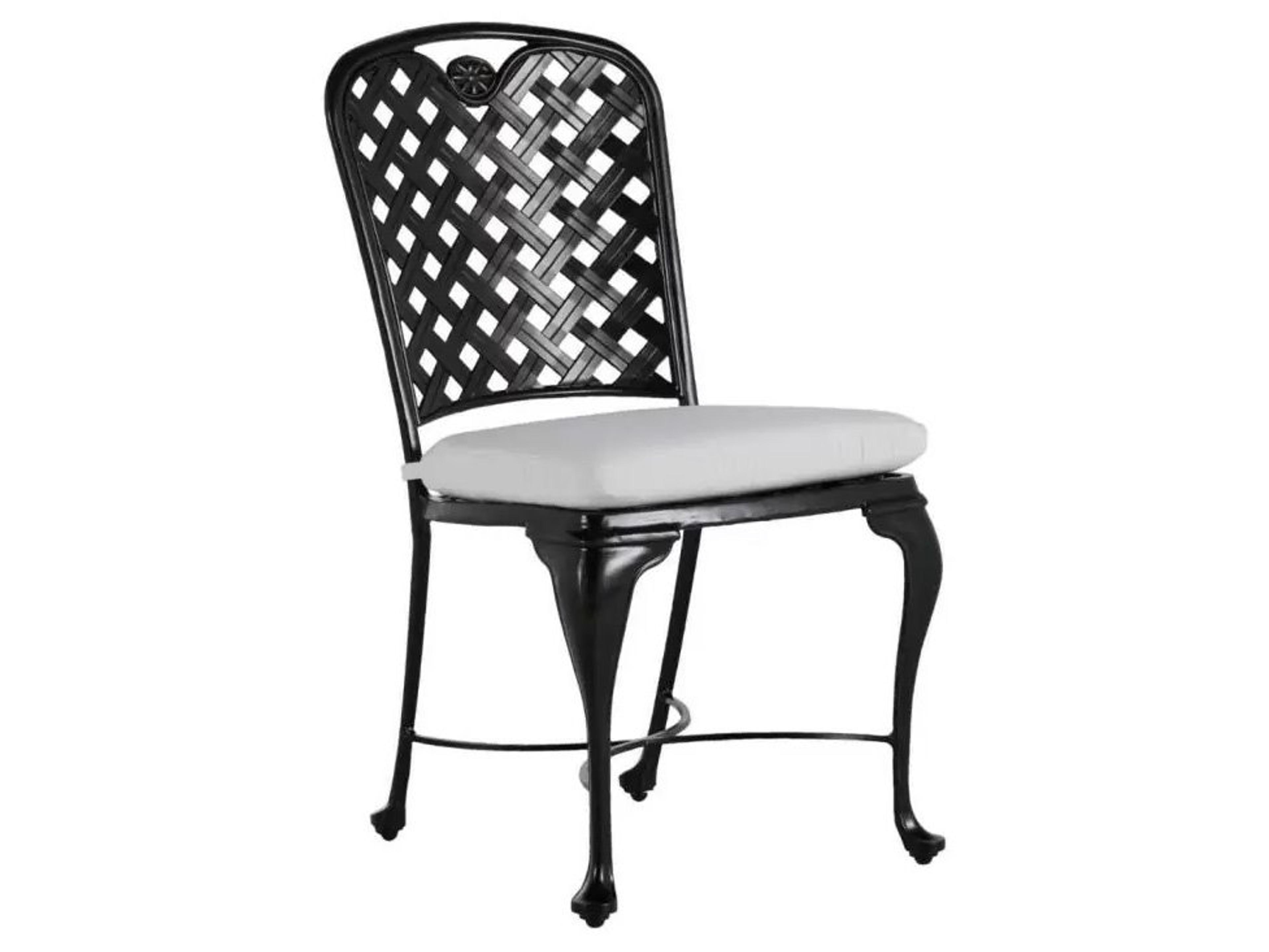 Provance Cast Aluminum Outdoor Dining Side Chair Elegant Metal Patio Seating