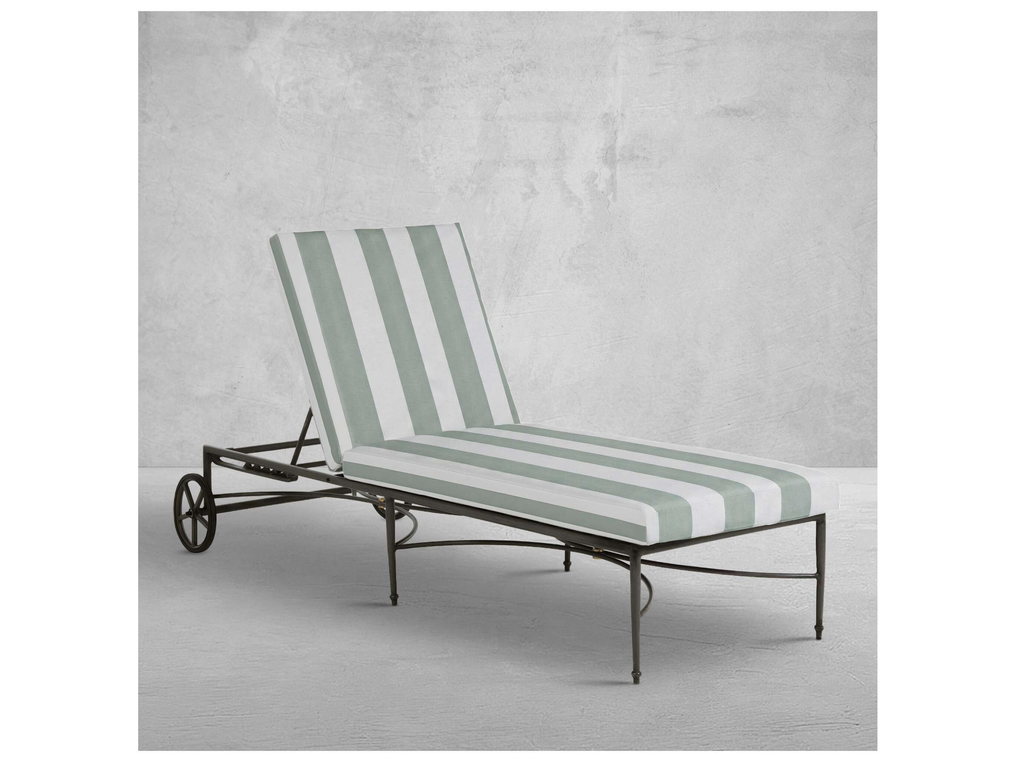 Summer Classics Roma Quick Ship Wrought Aluminum Cushion Chaise Lounge