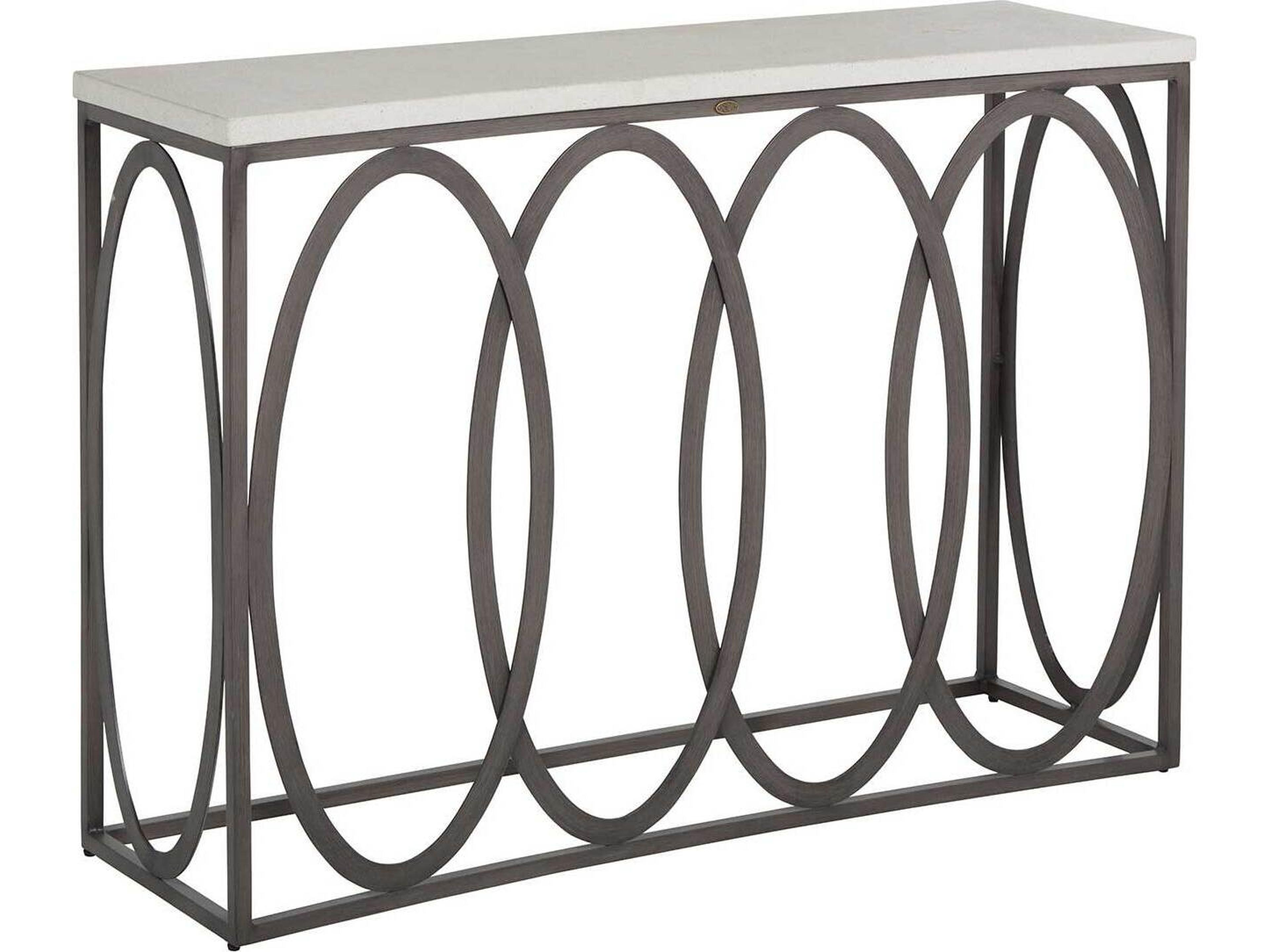 Ella Aluminum Rectangular Console Table