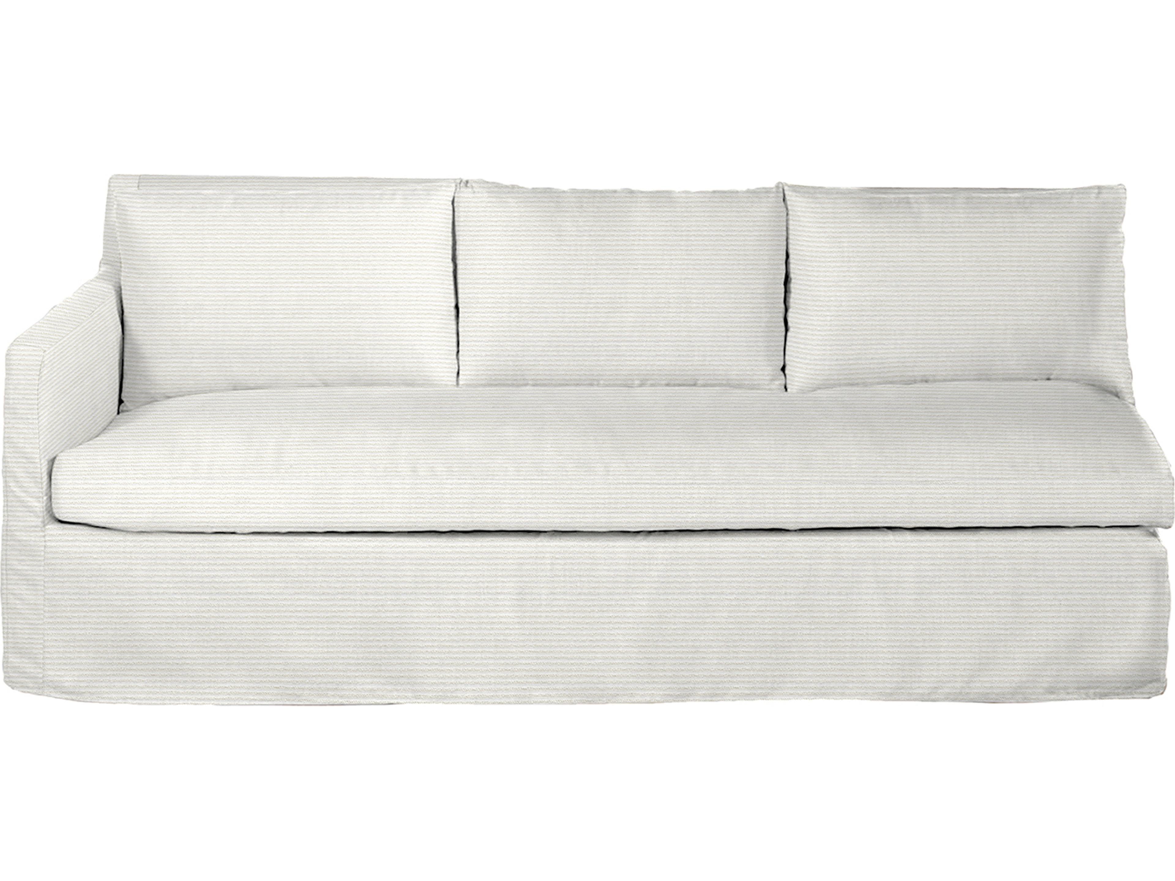 Nora Outdoor Right Arm Facing Sofa in Washboard Snow