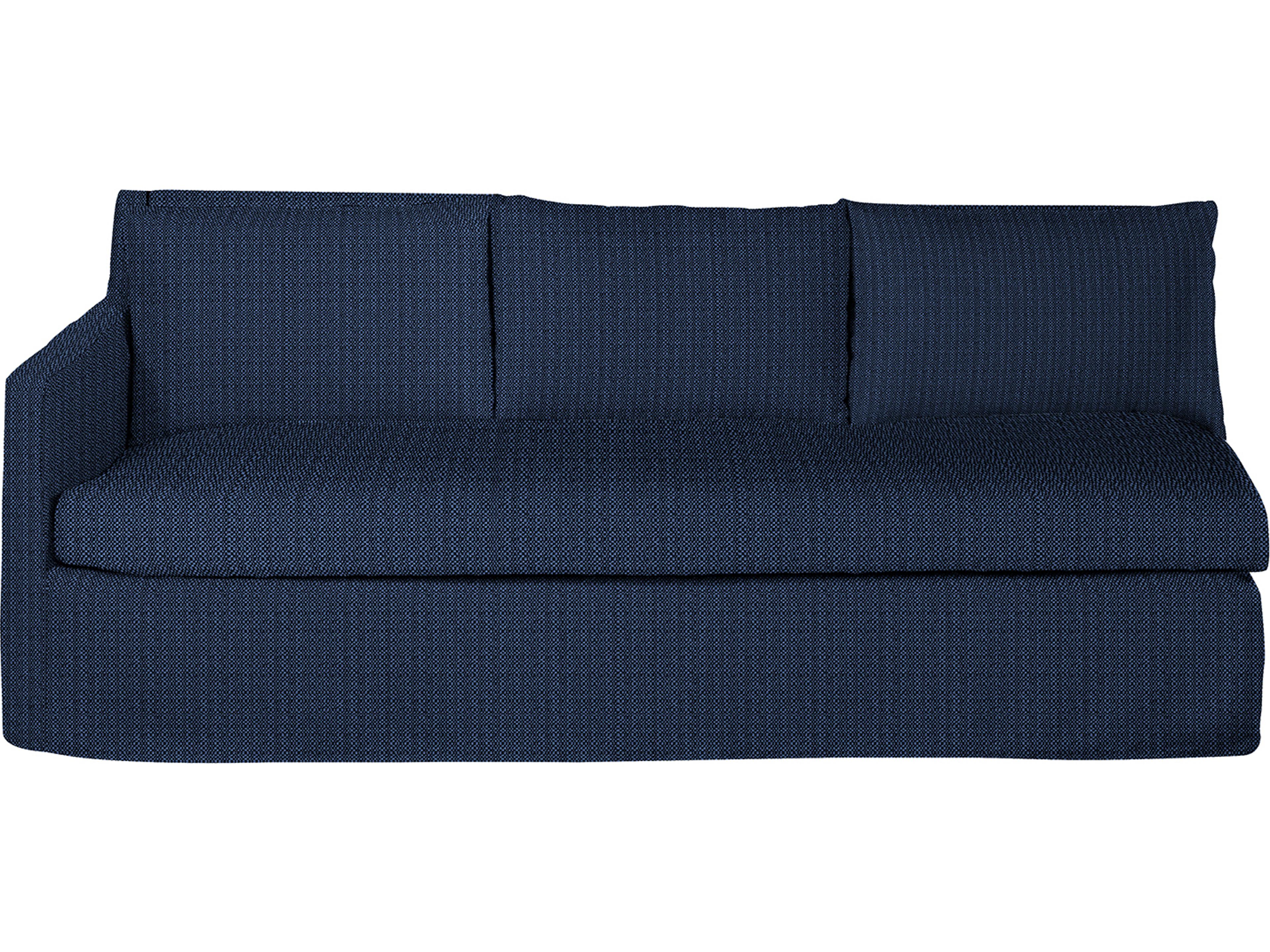 Nora Outdoor Right Arm Facing Sofa in Grid Cloth Mist