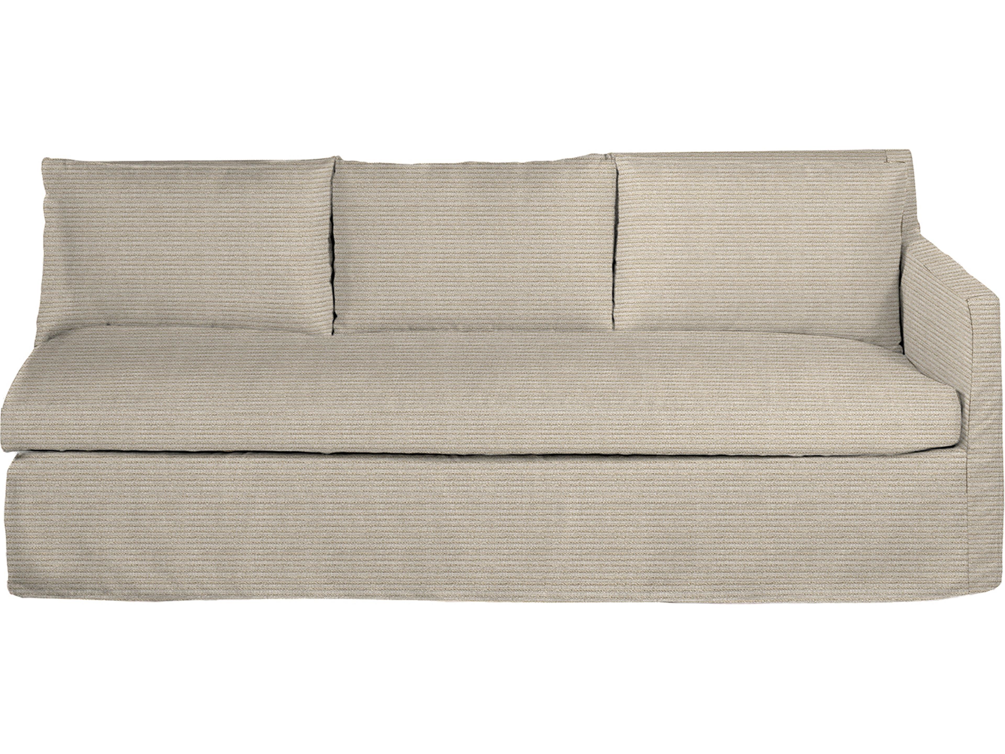 Nora Outdoor Left Arm Facing Sofa in Washboard Mist