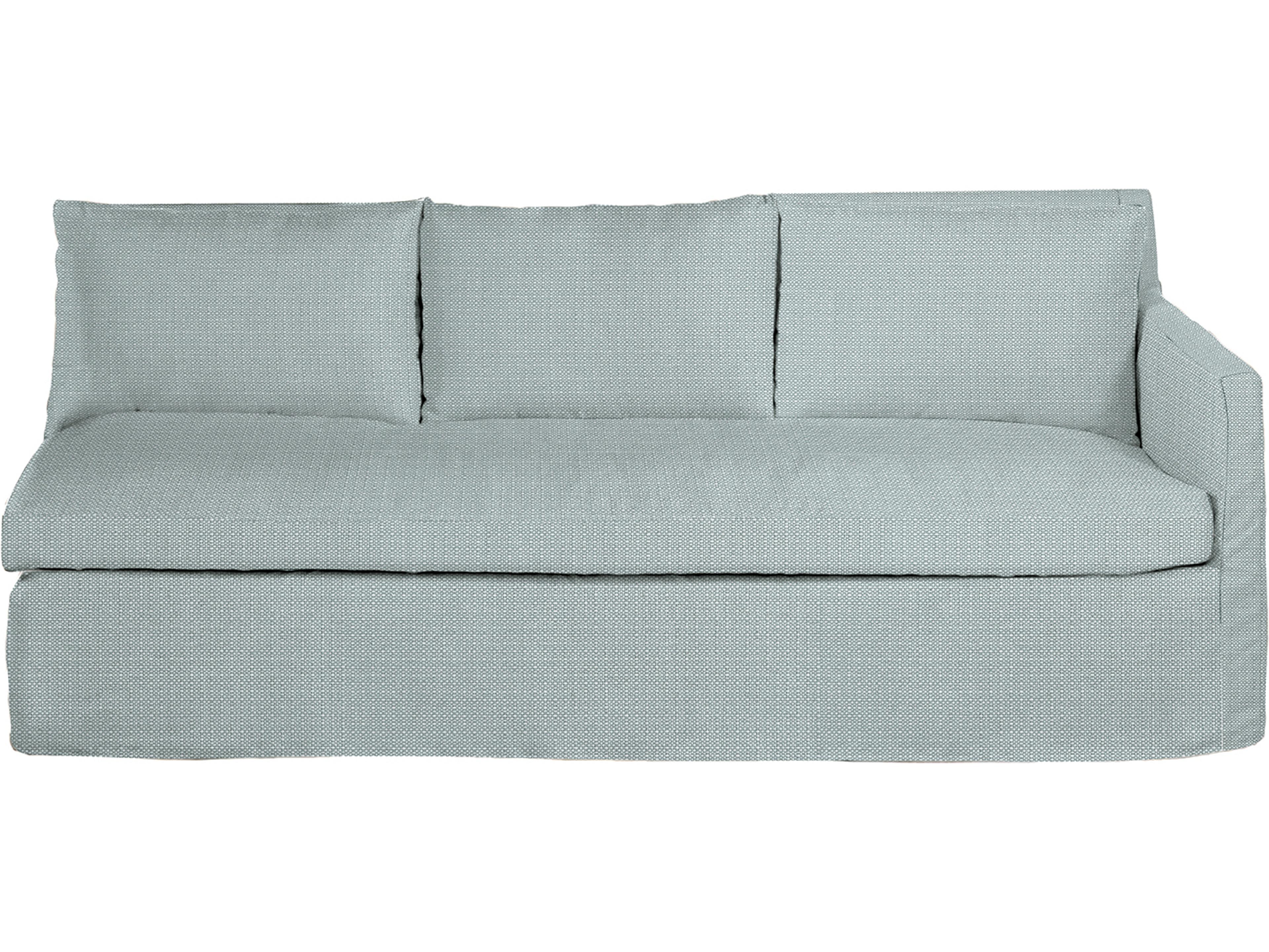 Summer Classics Nora Outdoor Left Arm Facing Sofa in Grid Cloth Indigo