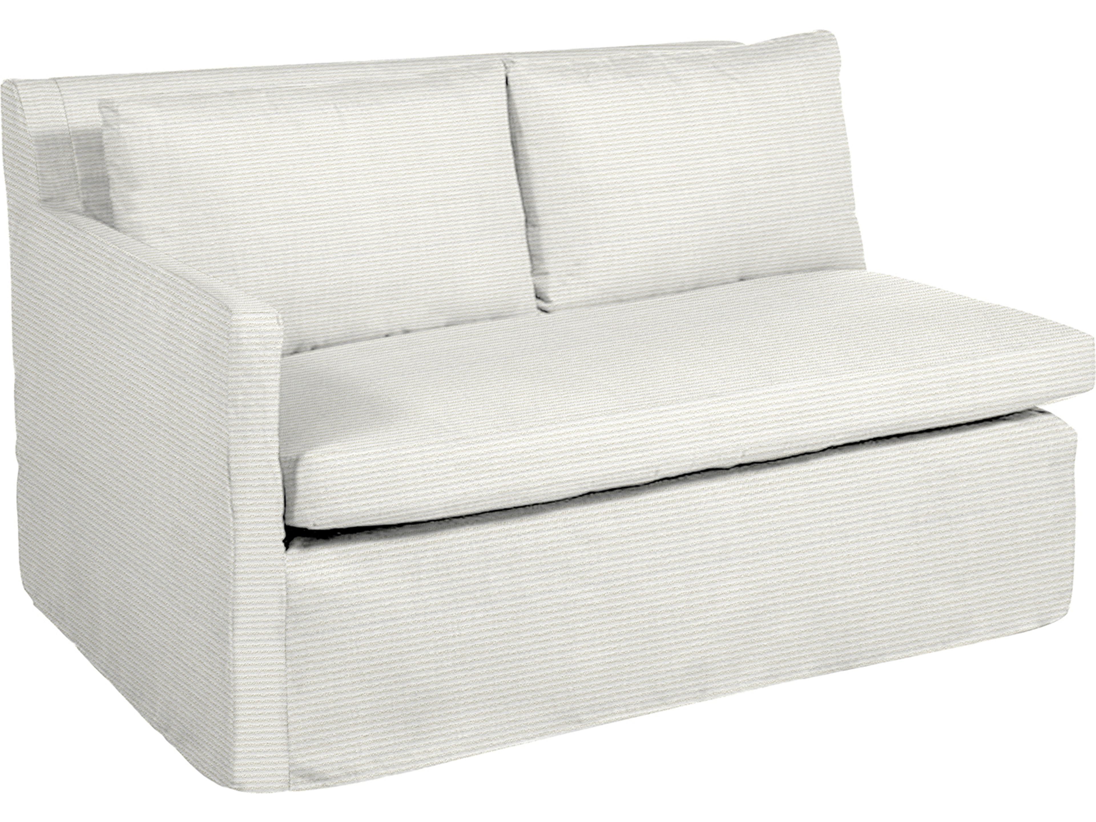 Nora Outdoor Left Arm Facing Loveseat in Washboard Snow