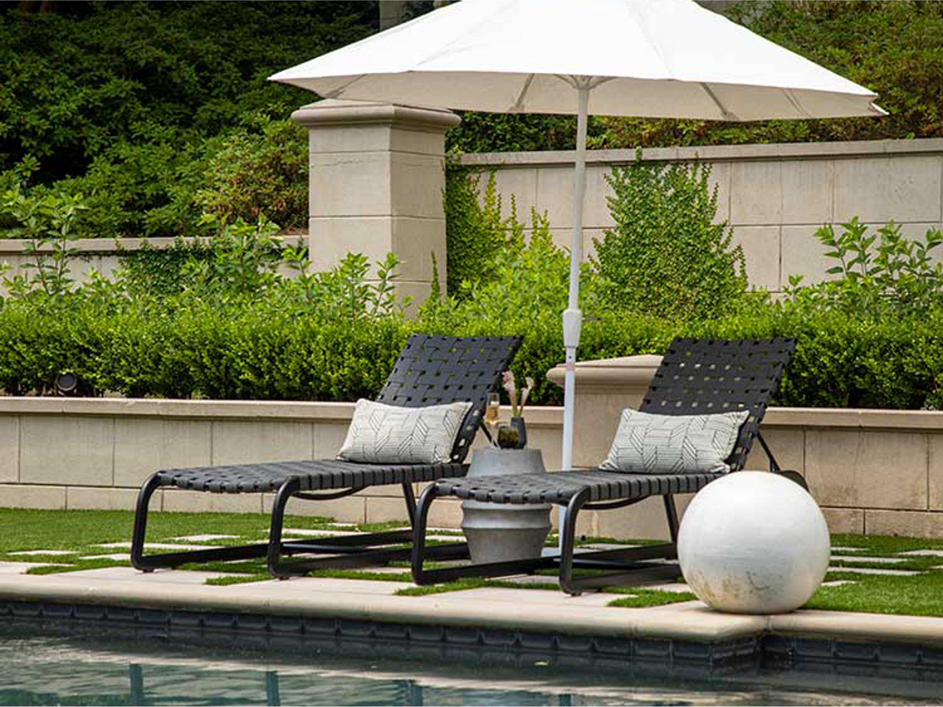 Catalina Aluminum Strap Outdoor Patio Lounge Set