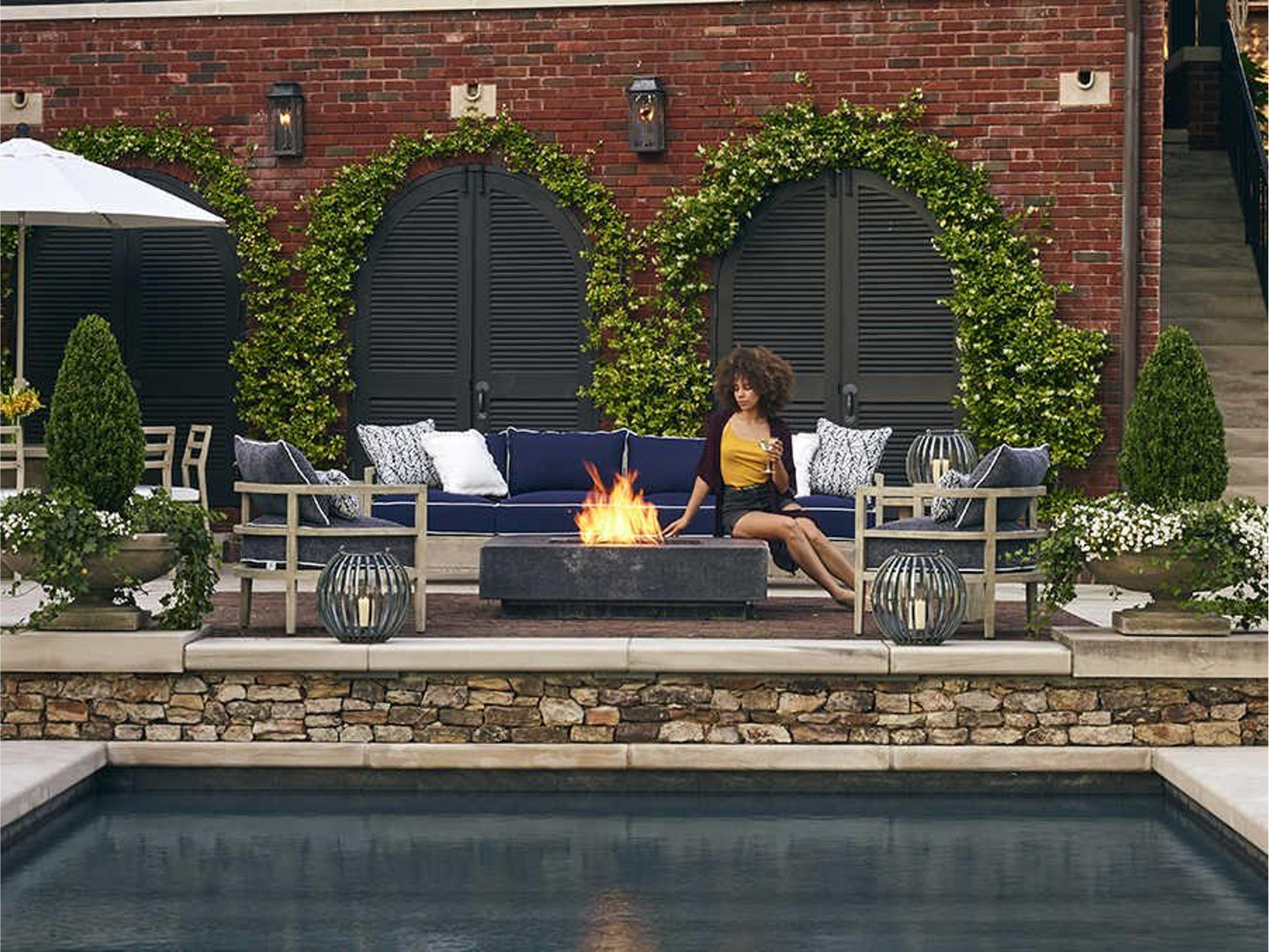 Santa Barbara Aluminum Sectional Outdoor Lounge Set