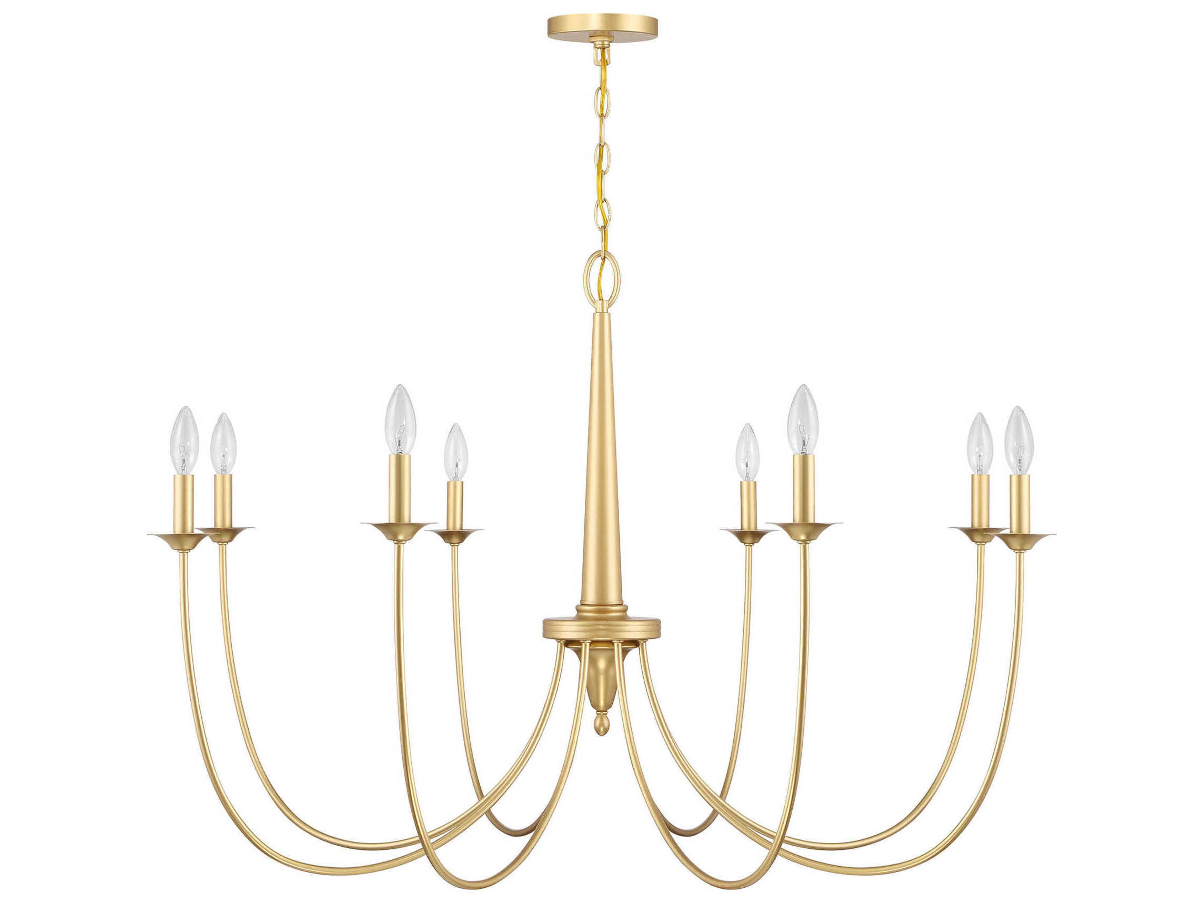 Savoy House Stonecrest 8-Light French Gold Candelabra Chandelier