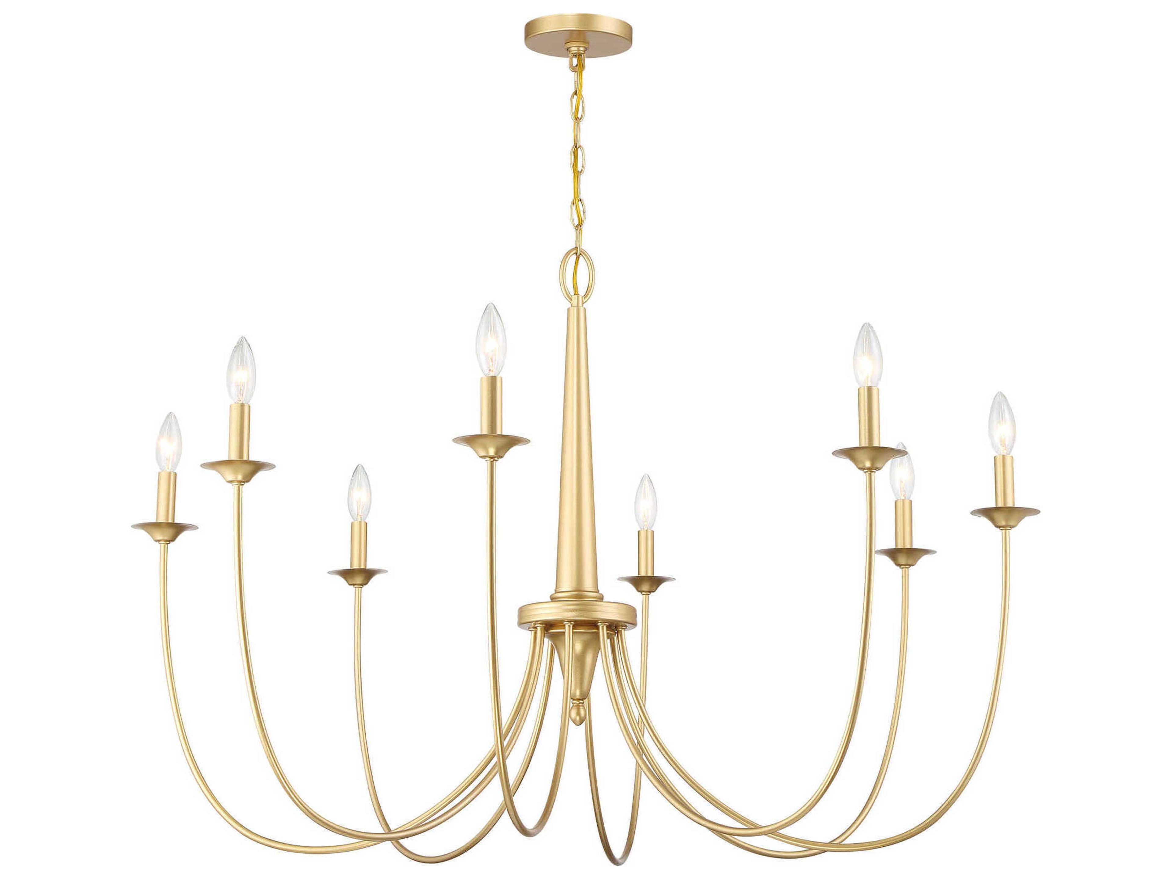 Savoy House Stonecrest 8-Light French Gold Candelabra Chandelier