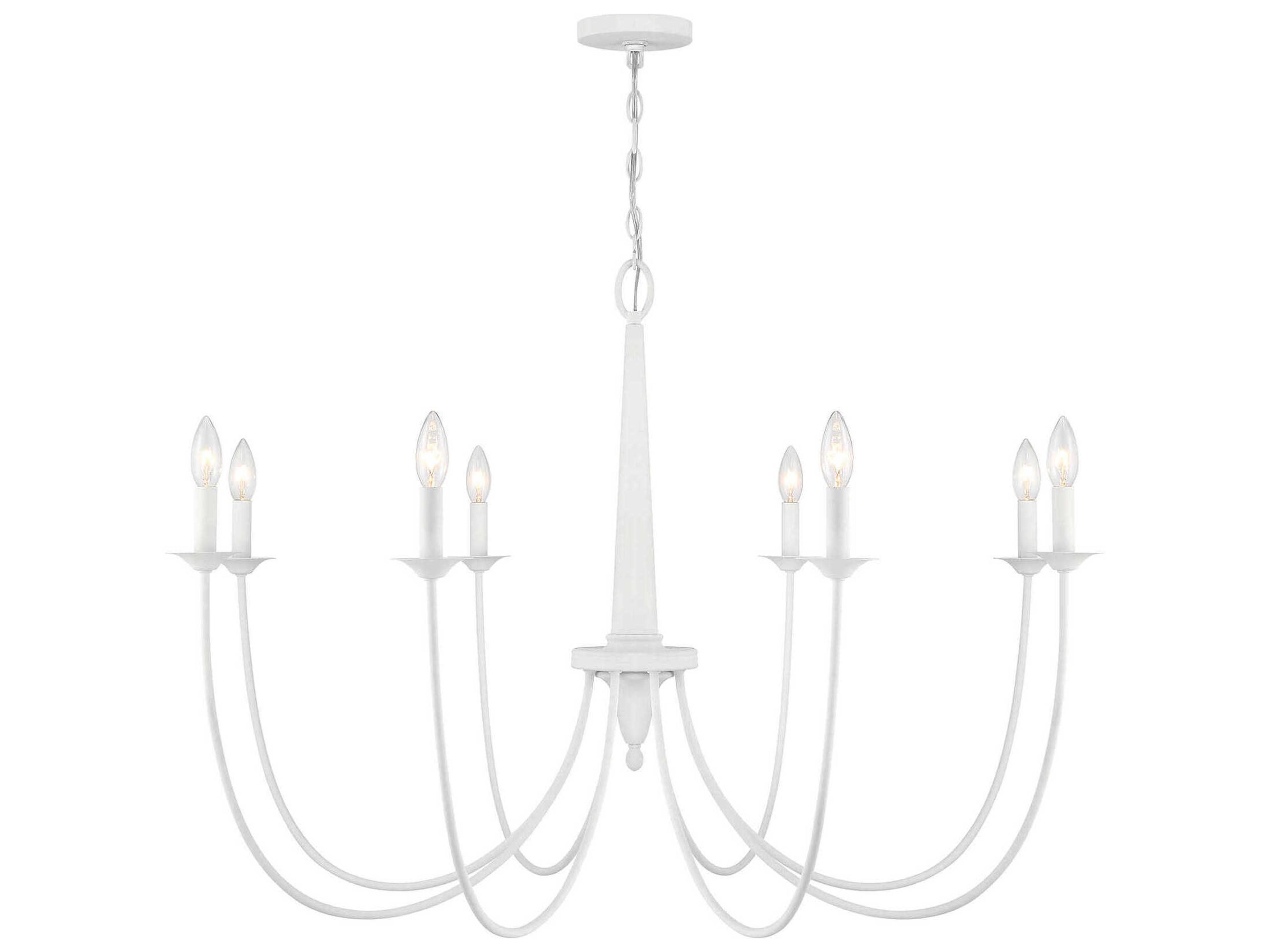 Stonecrest 8-Light Bisque White Candelabra Chandelier