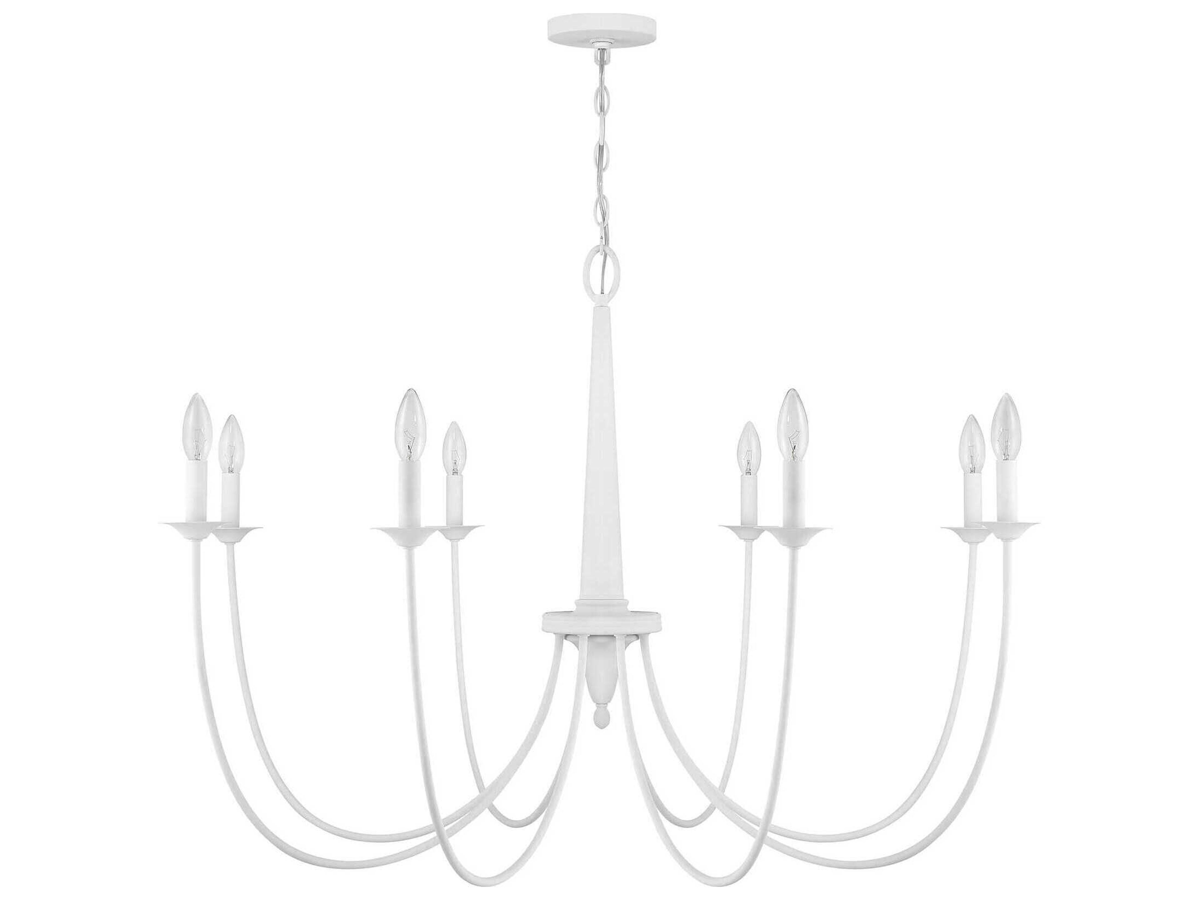Savoy House Stonecrest 8-Light Bisque White Candelabra Chandelier