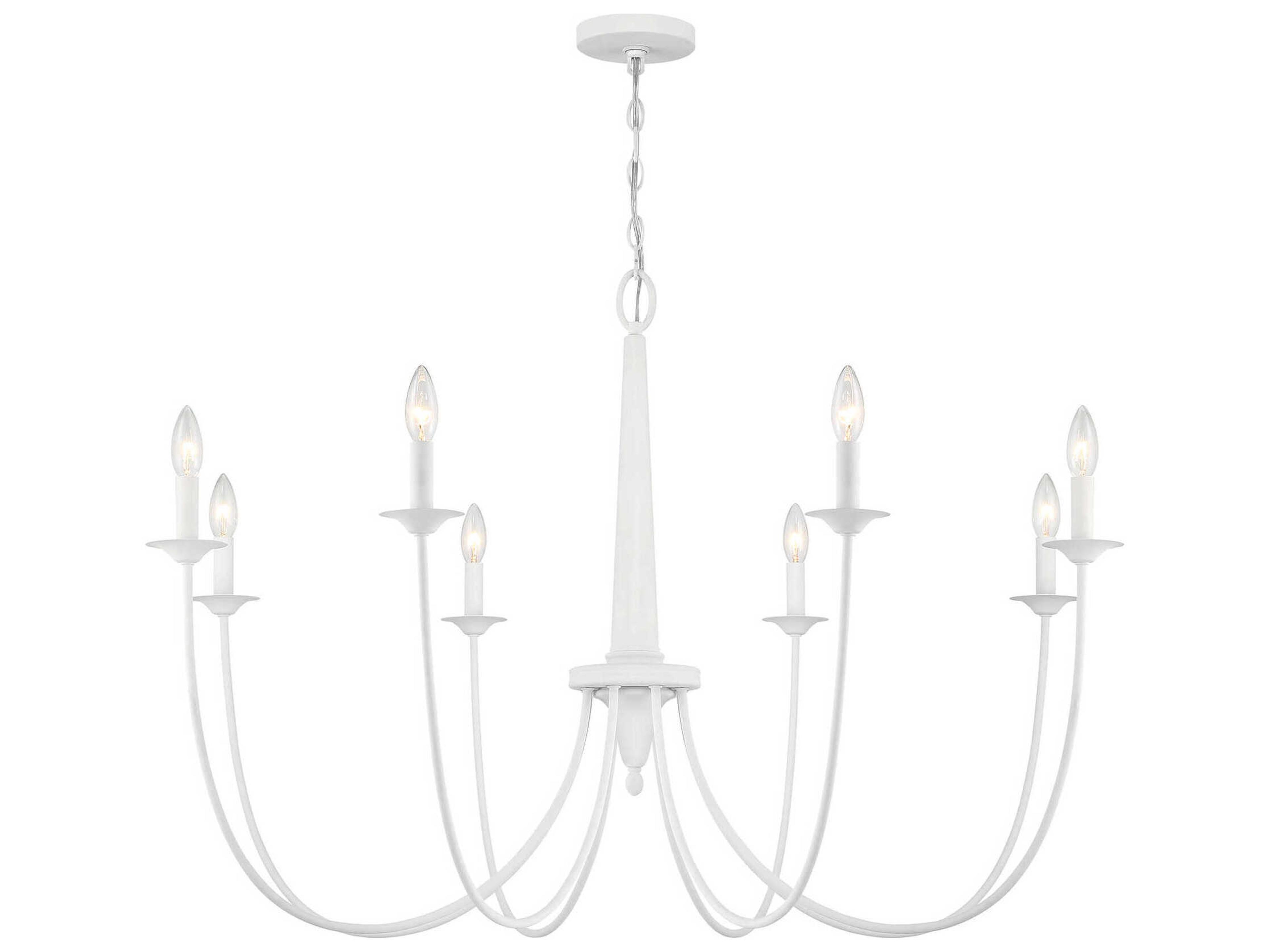 Savoy House Stonecrest 8-Light Bisque White Candelabra Chandelier