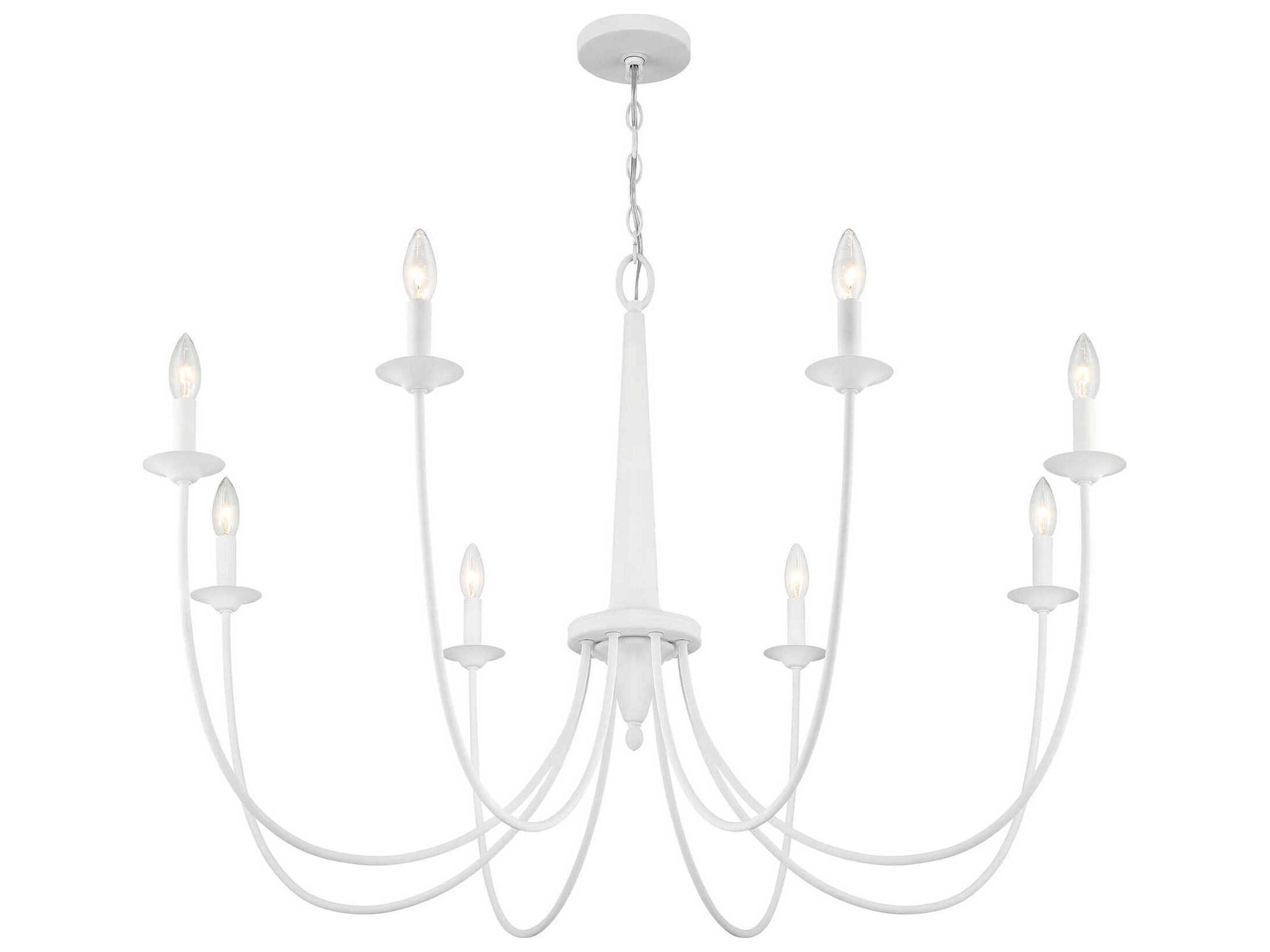 Savoy House Stonecrest 8-Light Bisque White Candelabra Chandelier