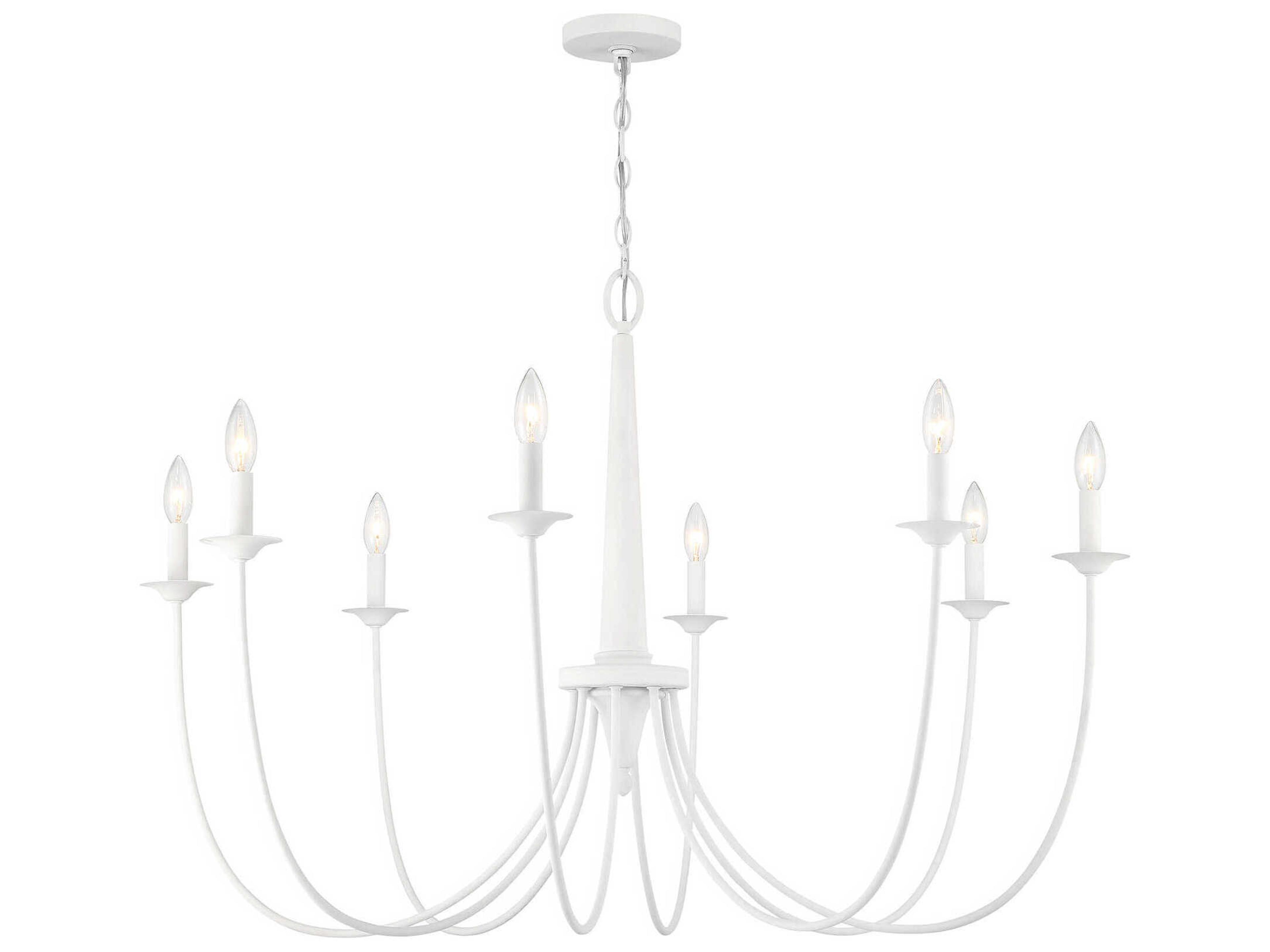 Savoy House Stonecrest 8-Light Bisque White Candelabra Chandelier