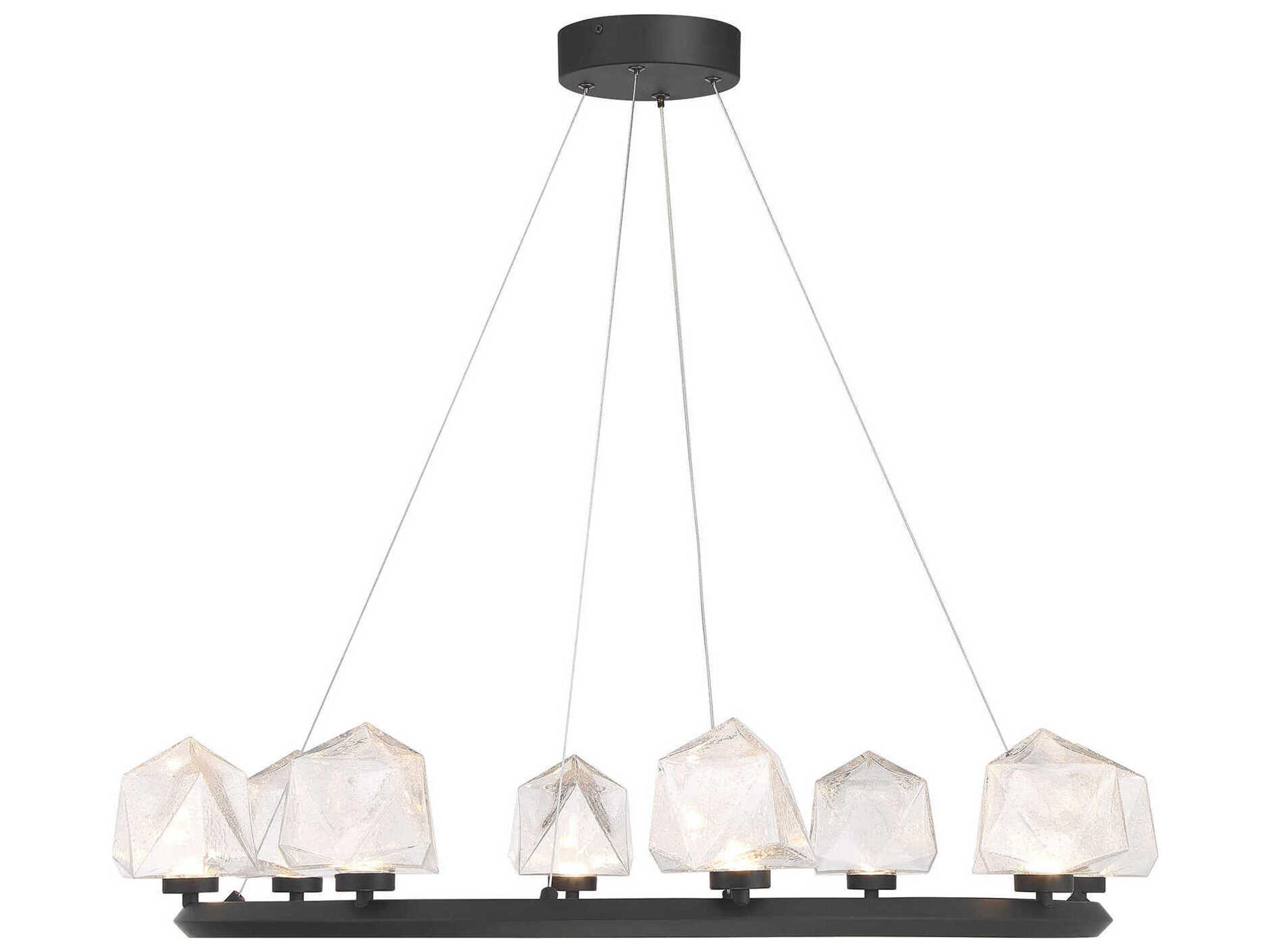 Castello 8-Light Matte Black Round Chandelier