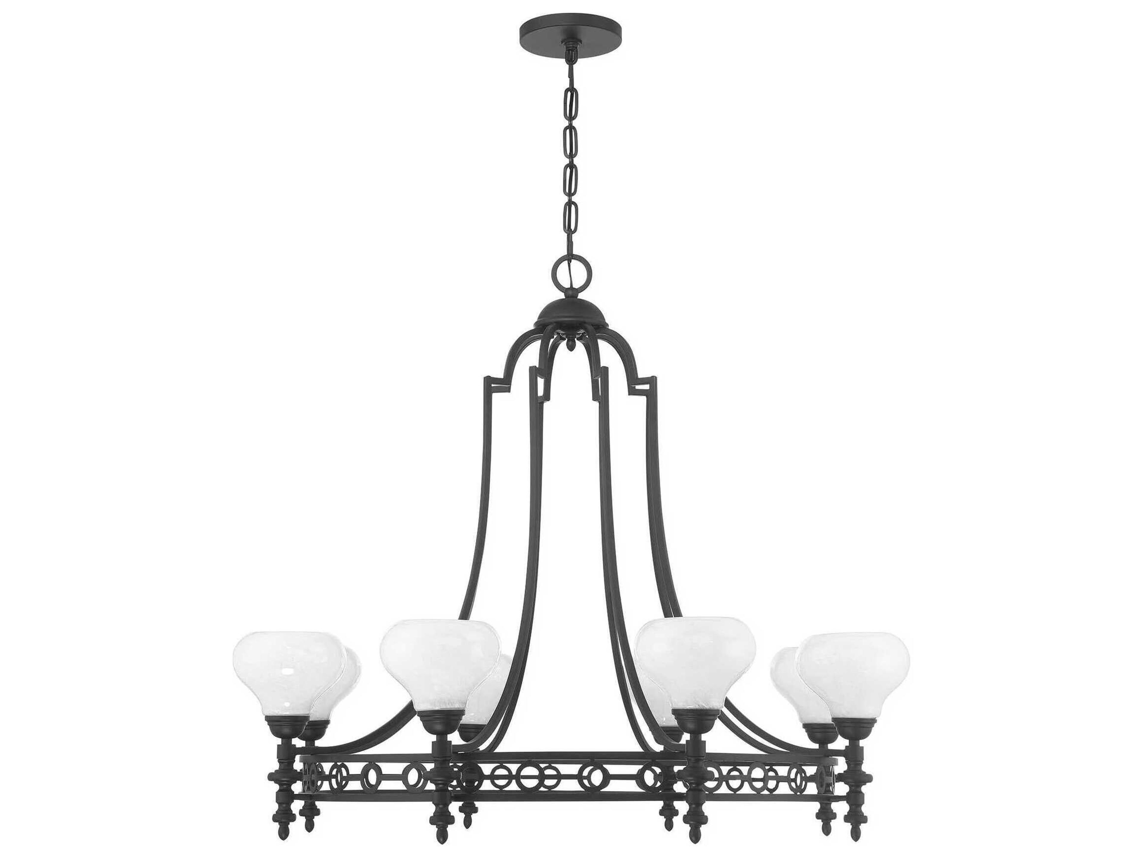 Savoy House Allston 8-Light Matte Black Round Chandelier