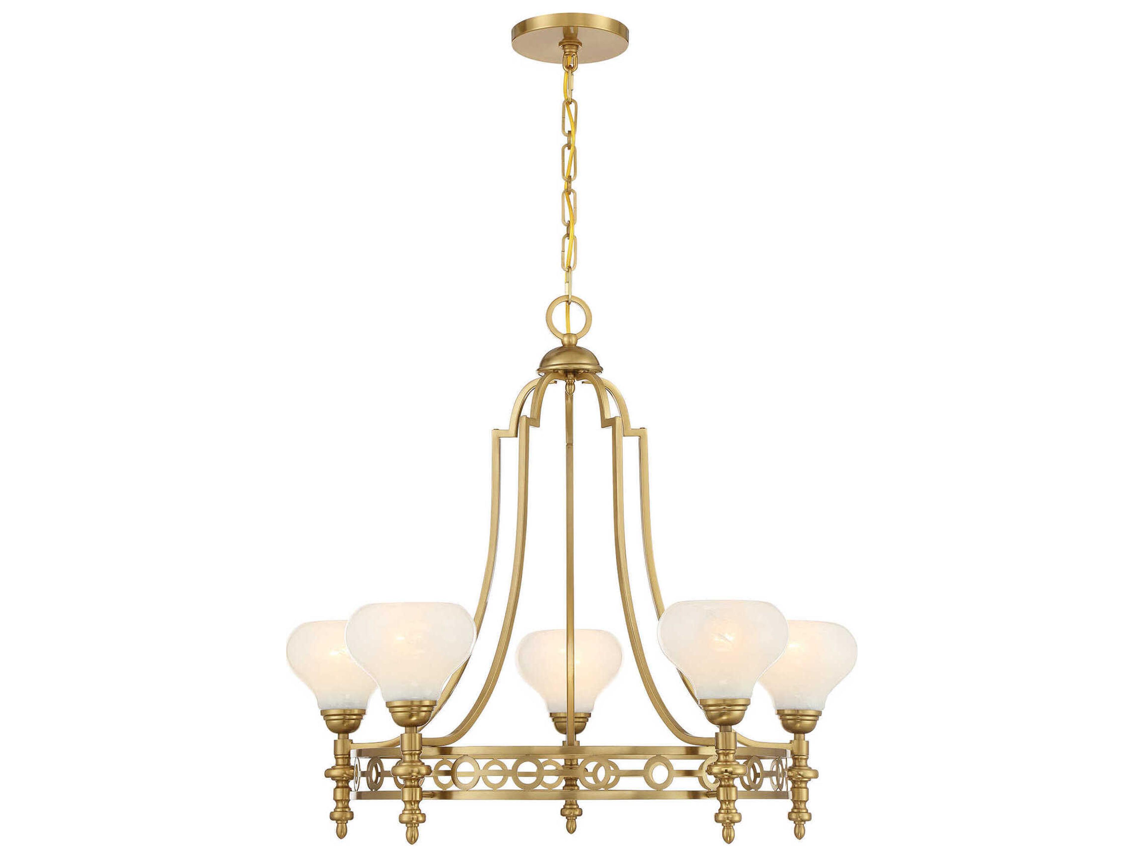 Allston 5-Light Warm Brass Round Chandelier