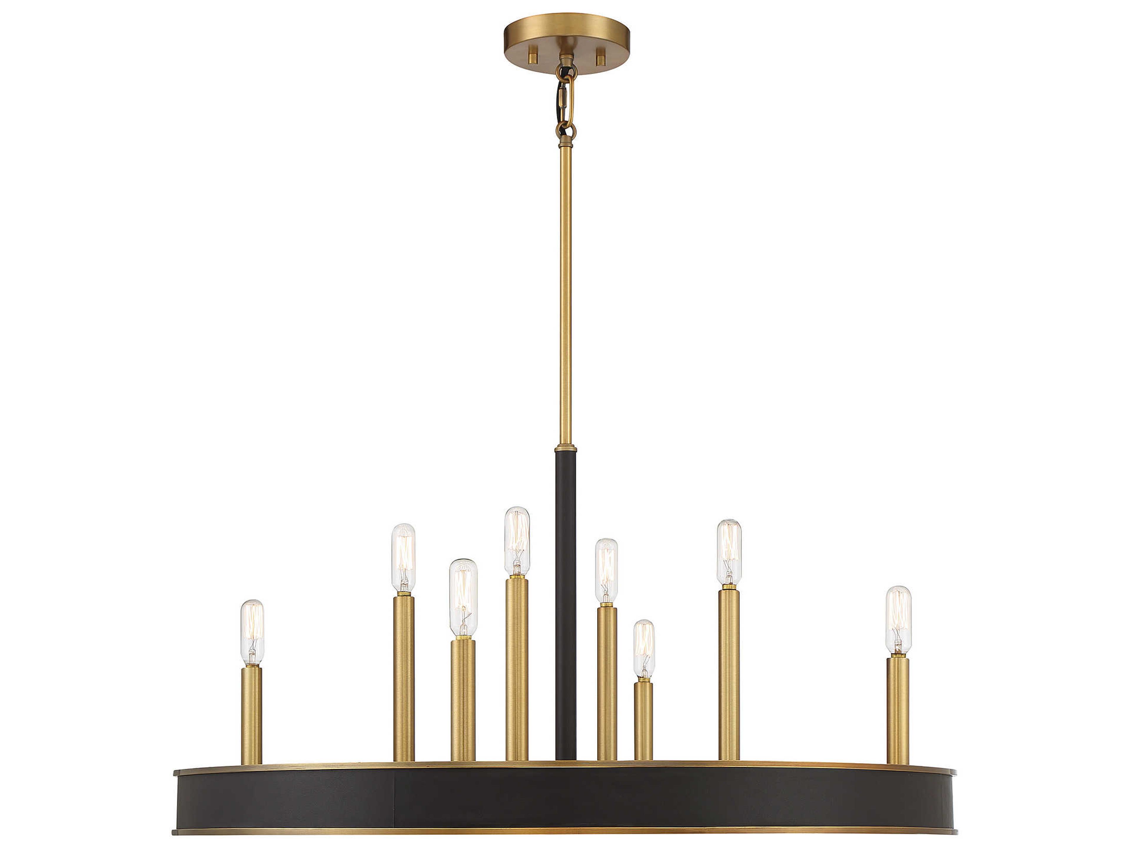 Chaucer 8-Light Warm Brass Round Chandelier