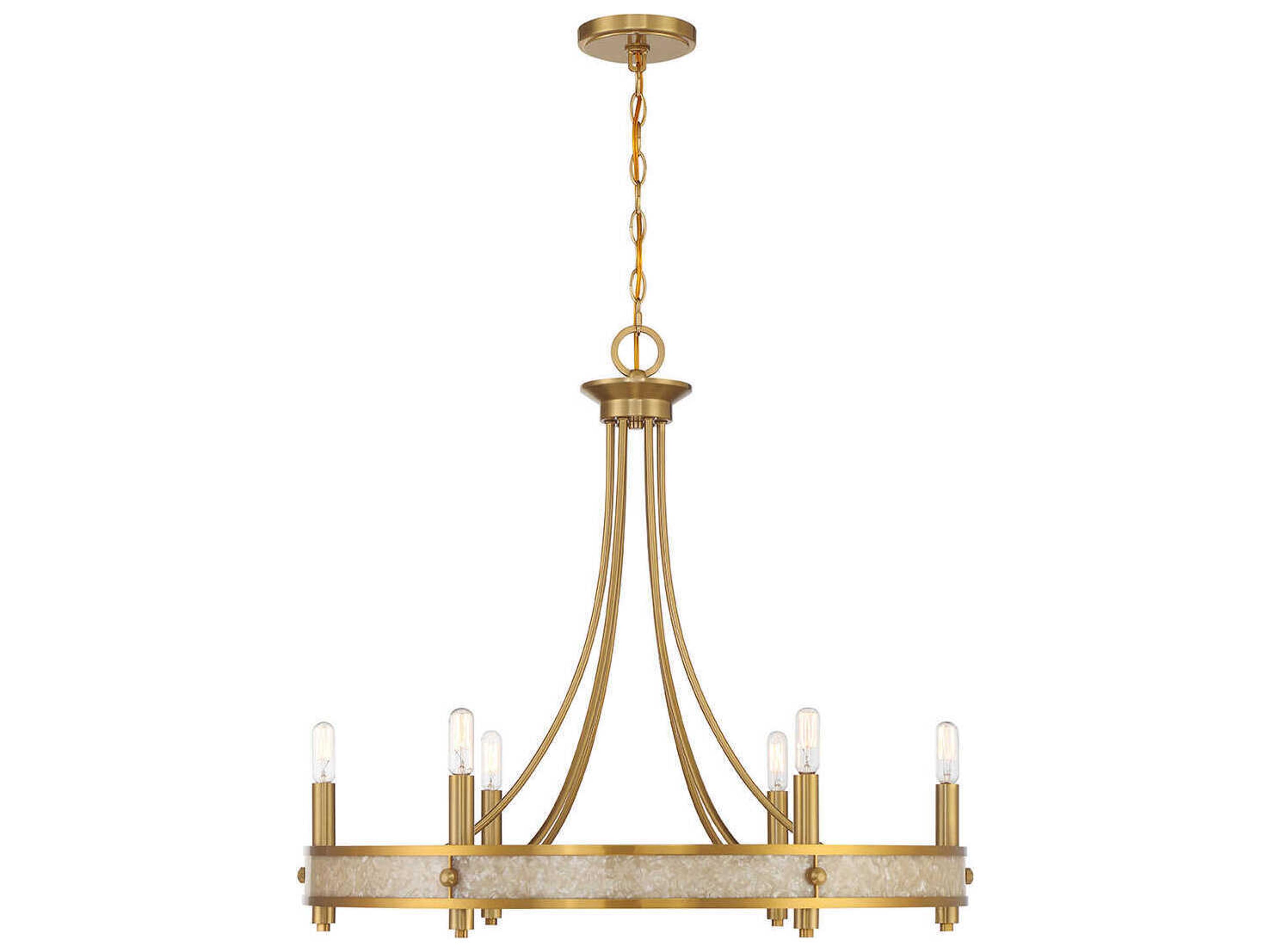 Camden 6-Light Warm Brass Chandelier