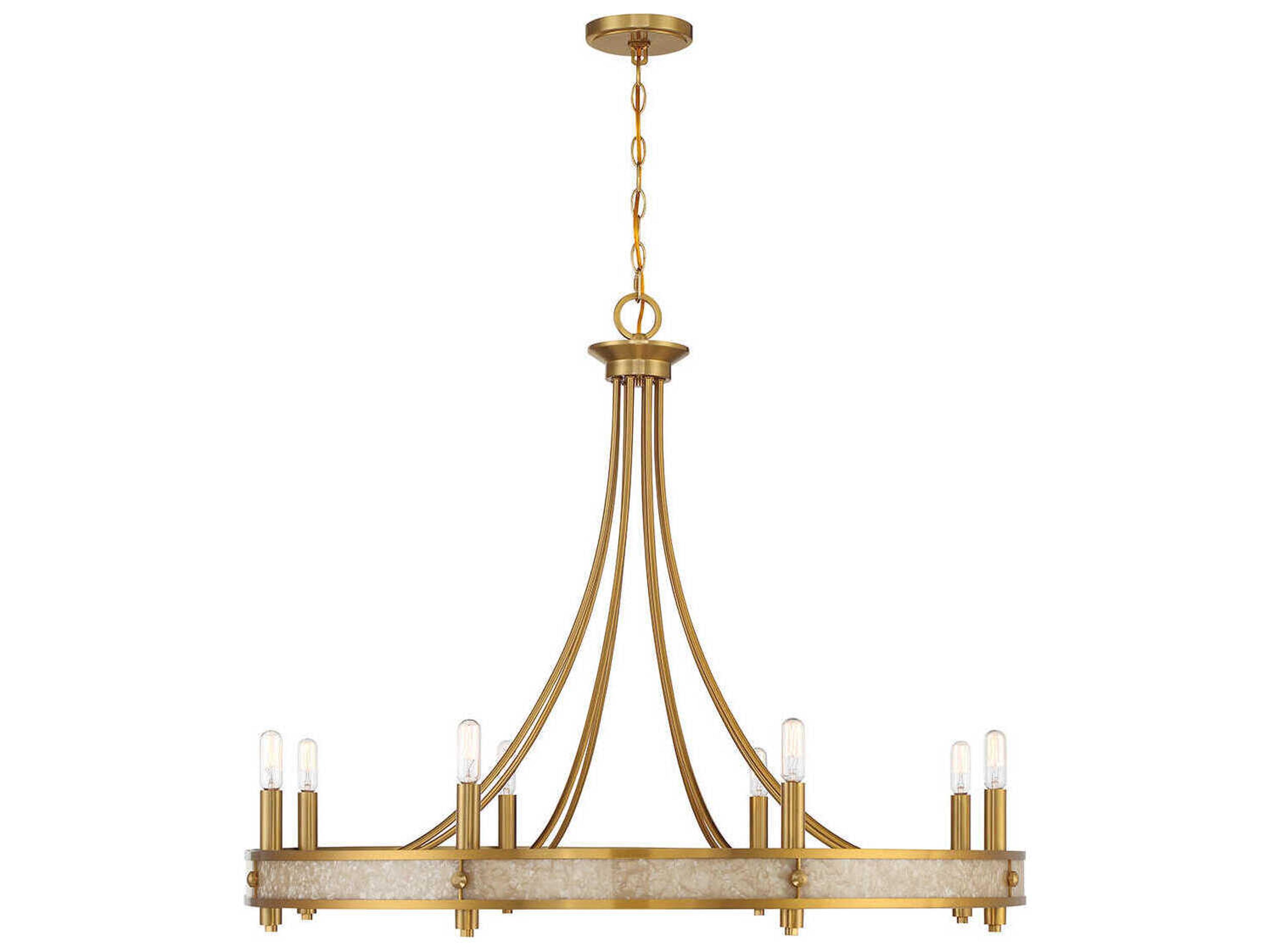 Camden 8-Light Warm Brass Chandelier
