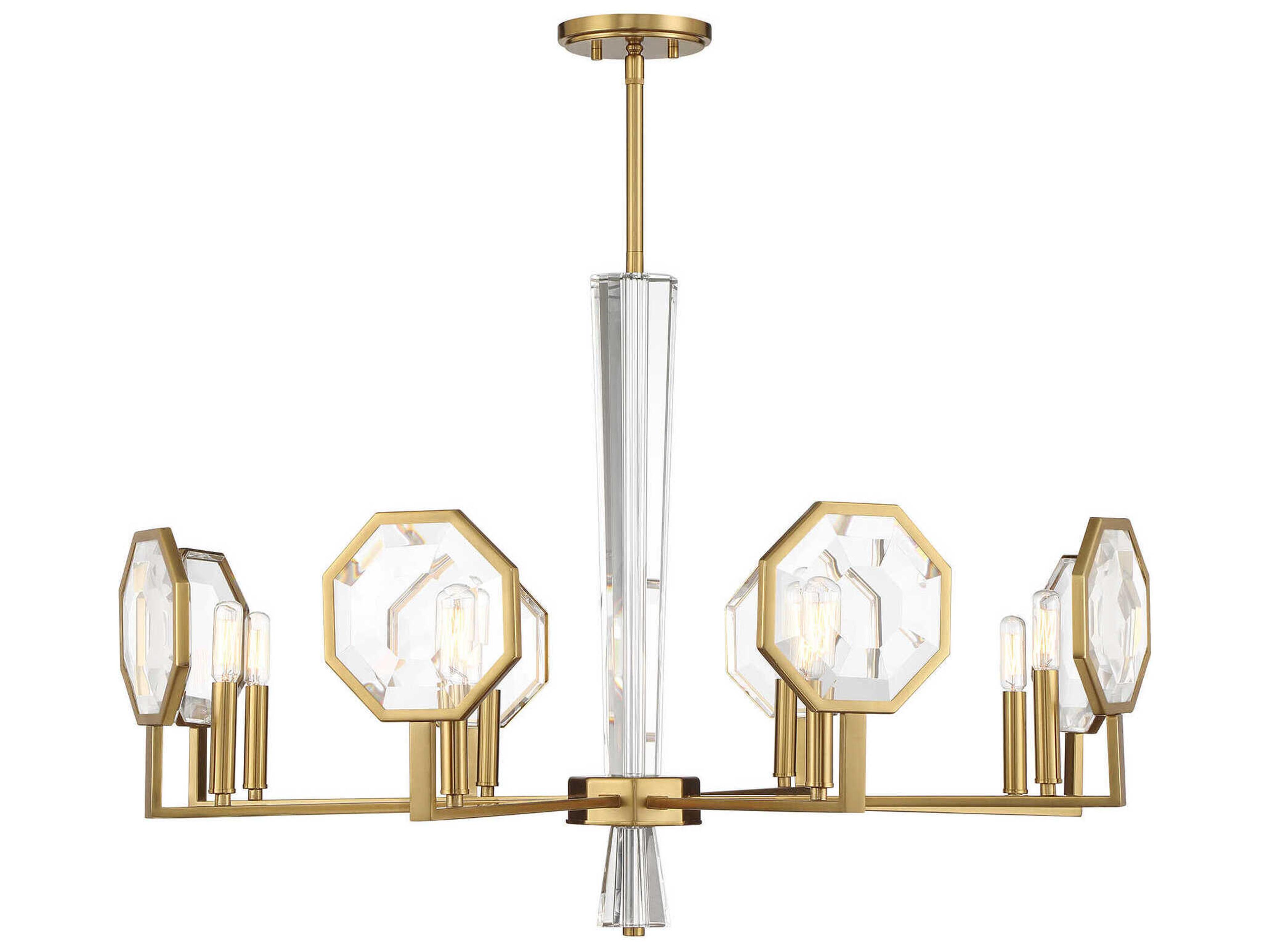 Leighton 8-Light Warm Brass Chandelier