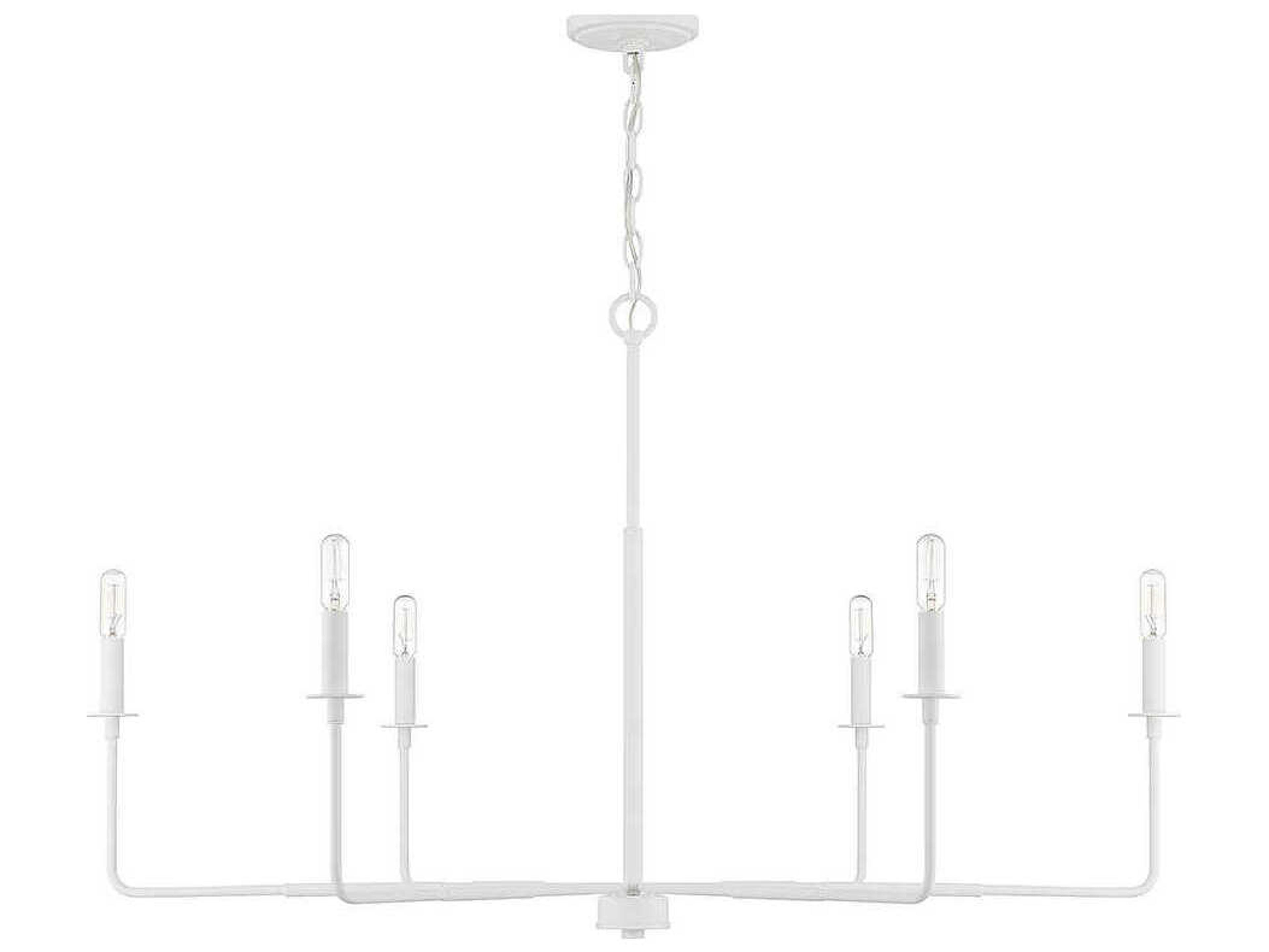 Savoy House Salerno 6-Light Bisque White Candelabra Chandelier
