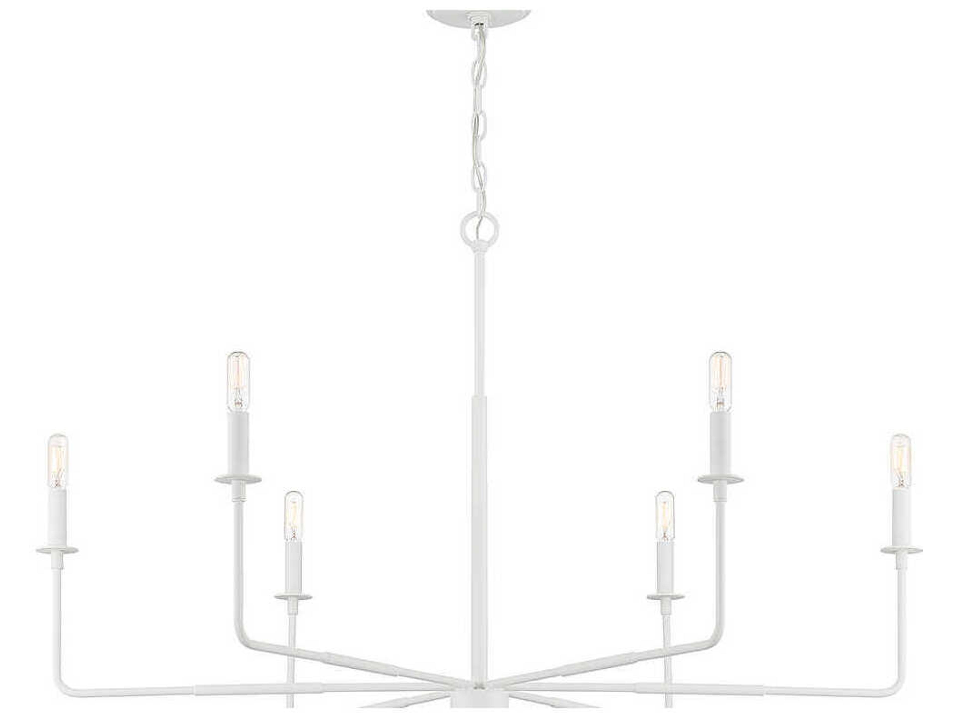Savoy House Salerno 6-Light Bisque White Candelabra Chandelier
