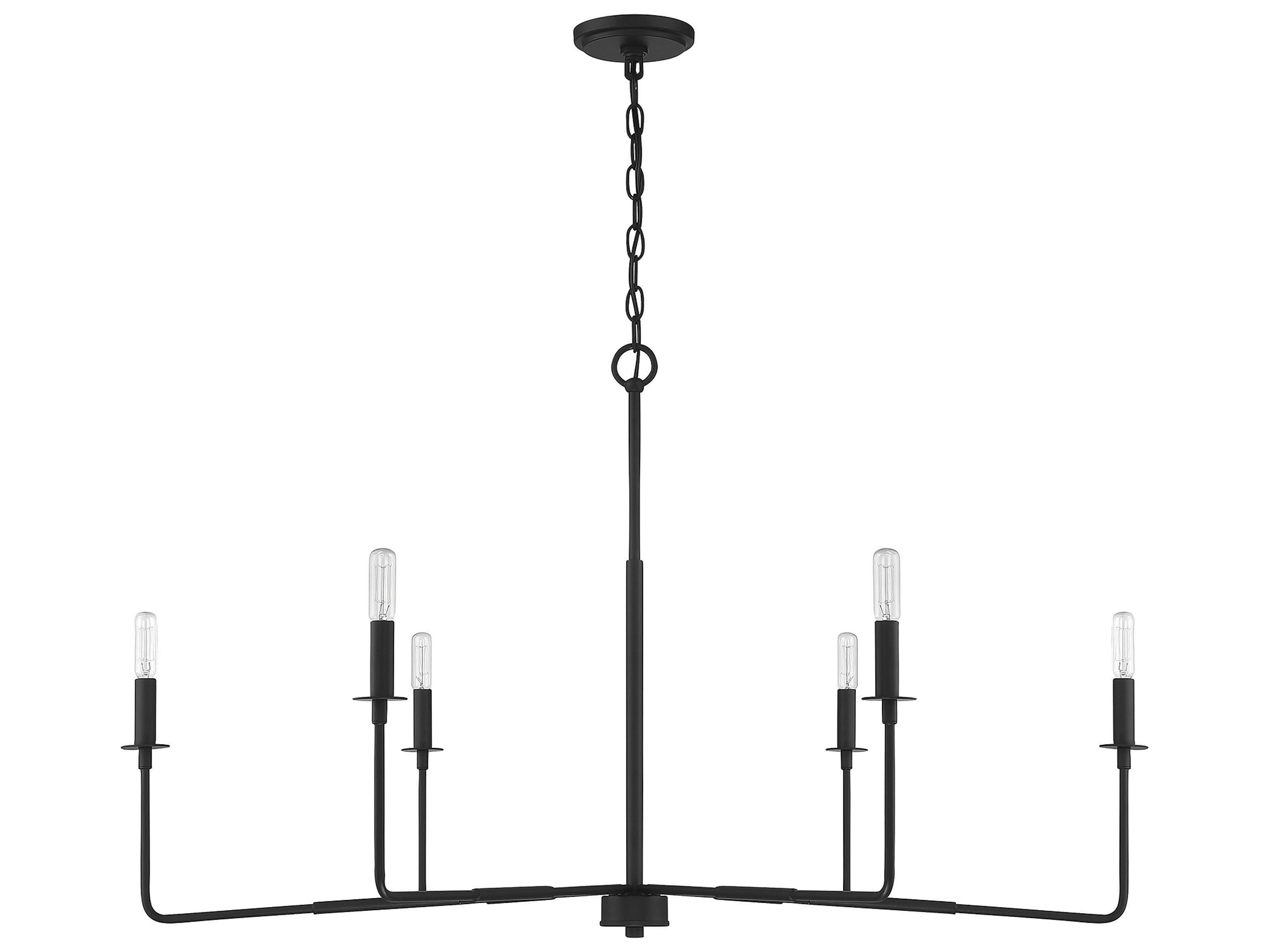 Savoy House Salerno 6-Light Matte Black Chandelier