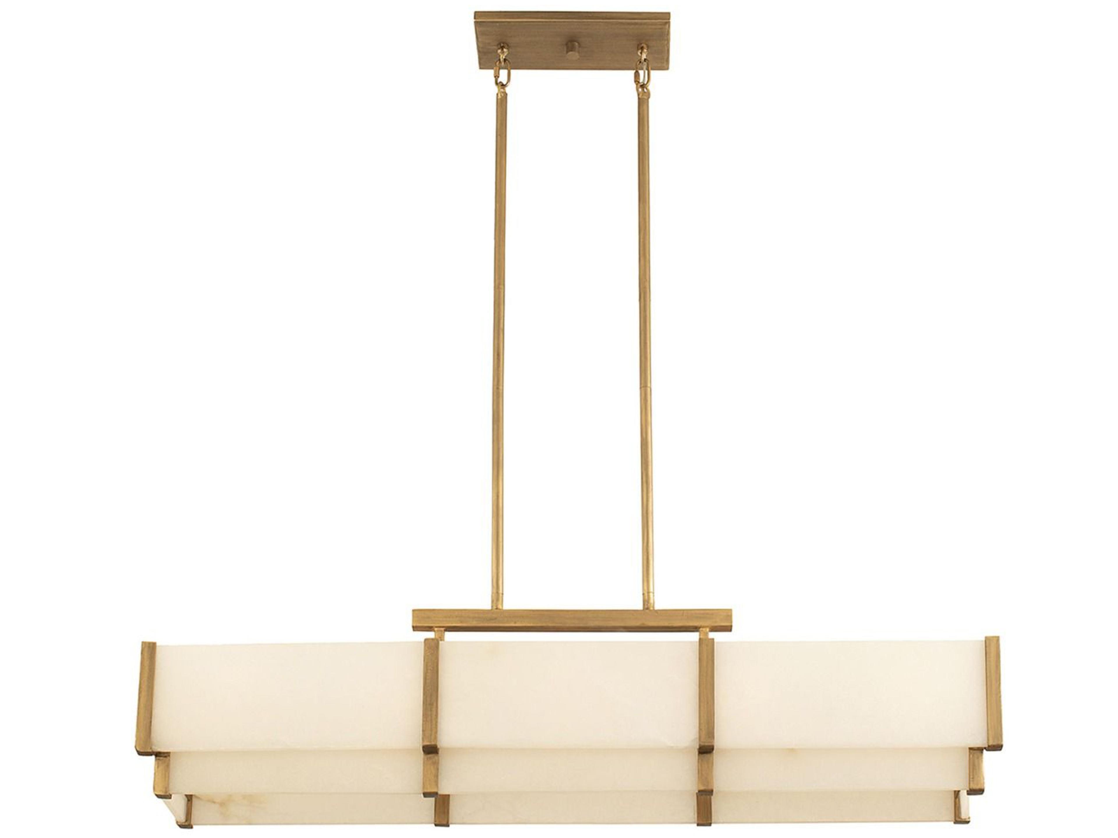 Orleans 5-Light Linear Chandelier in Distressed Gold