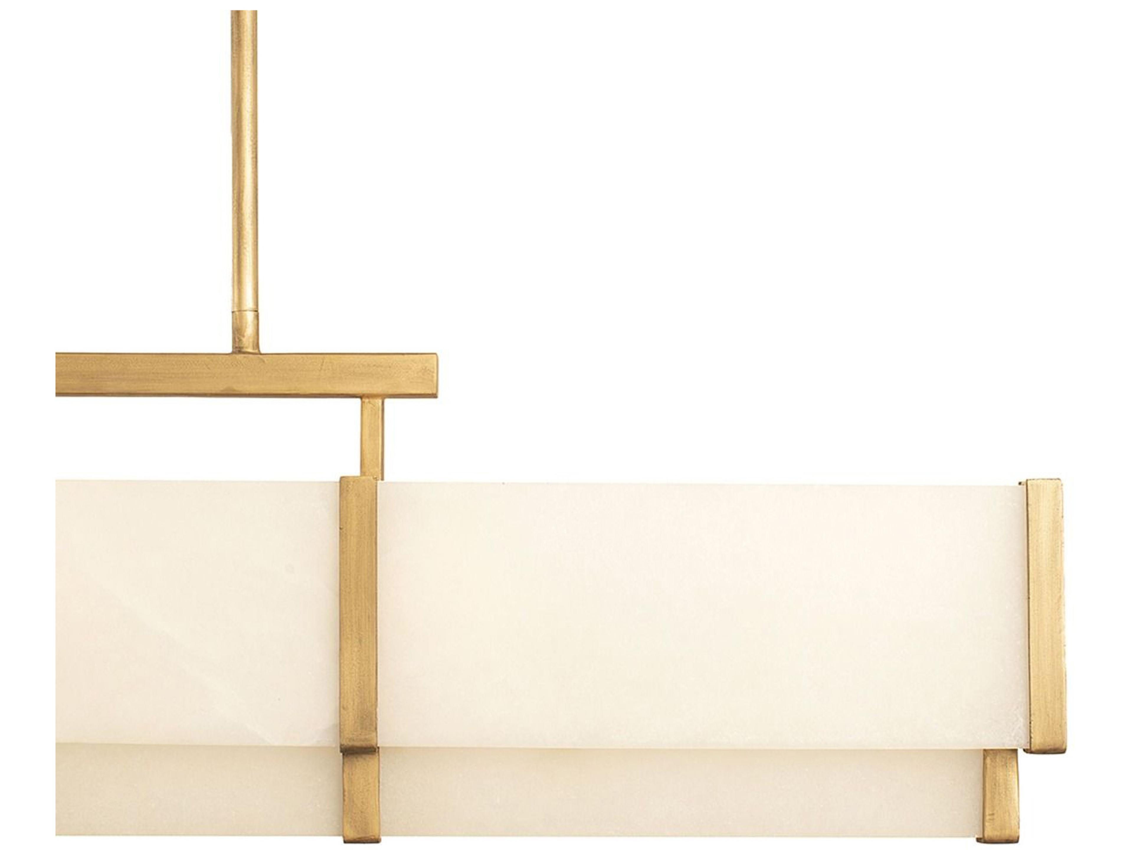 Savoy House Orleans 5-Light Distressed Gold Glass Linear Island Pendant