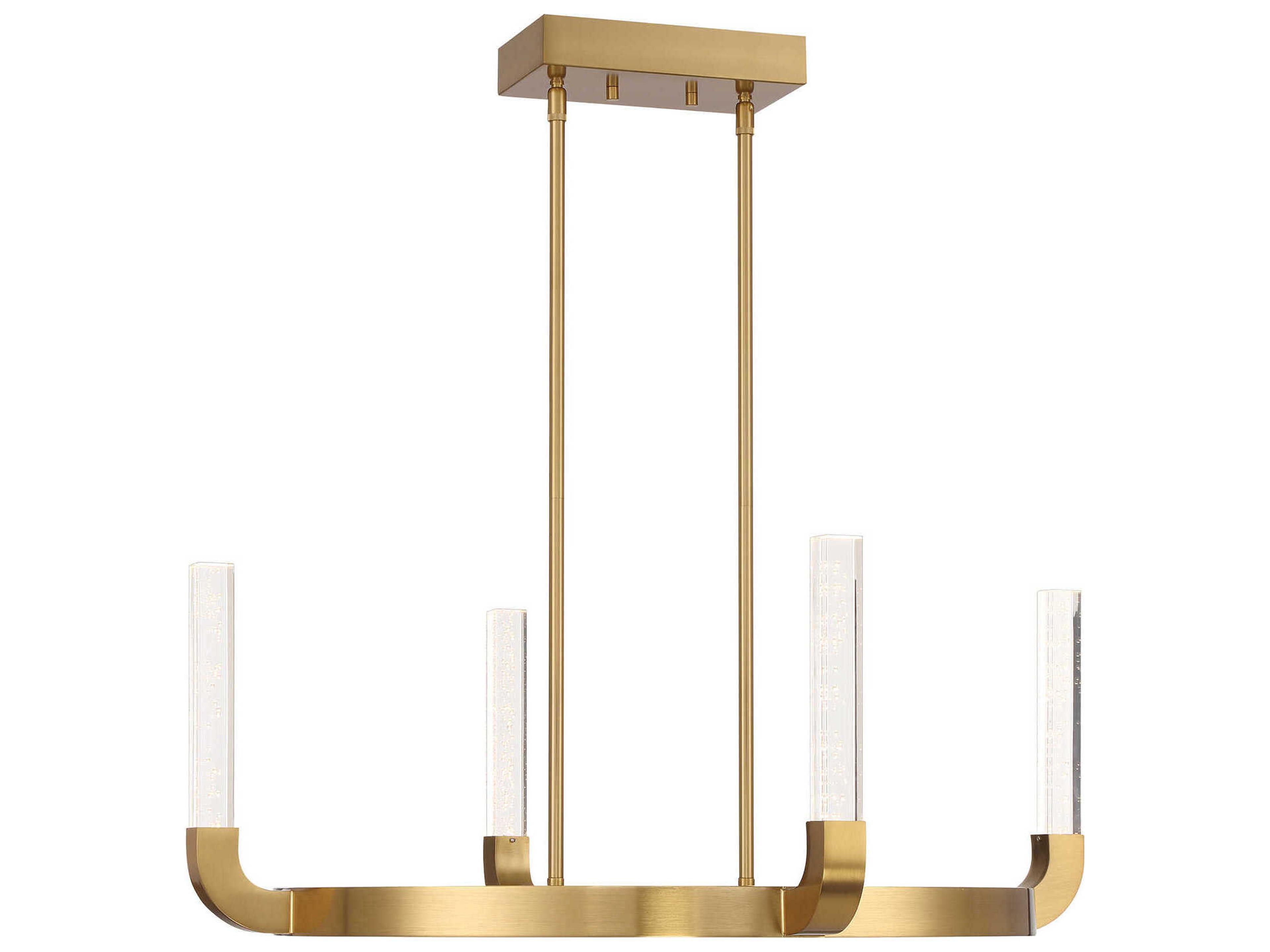 Del Mar 4-Light Warm Brass Chandelier