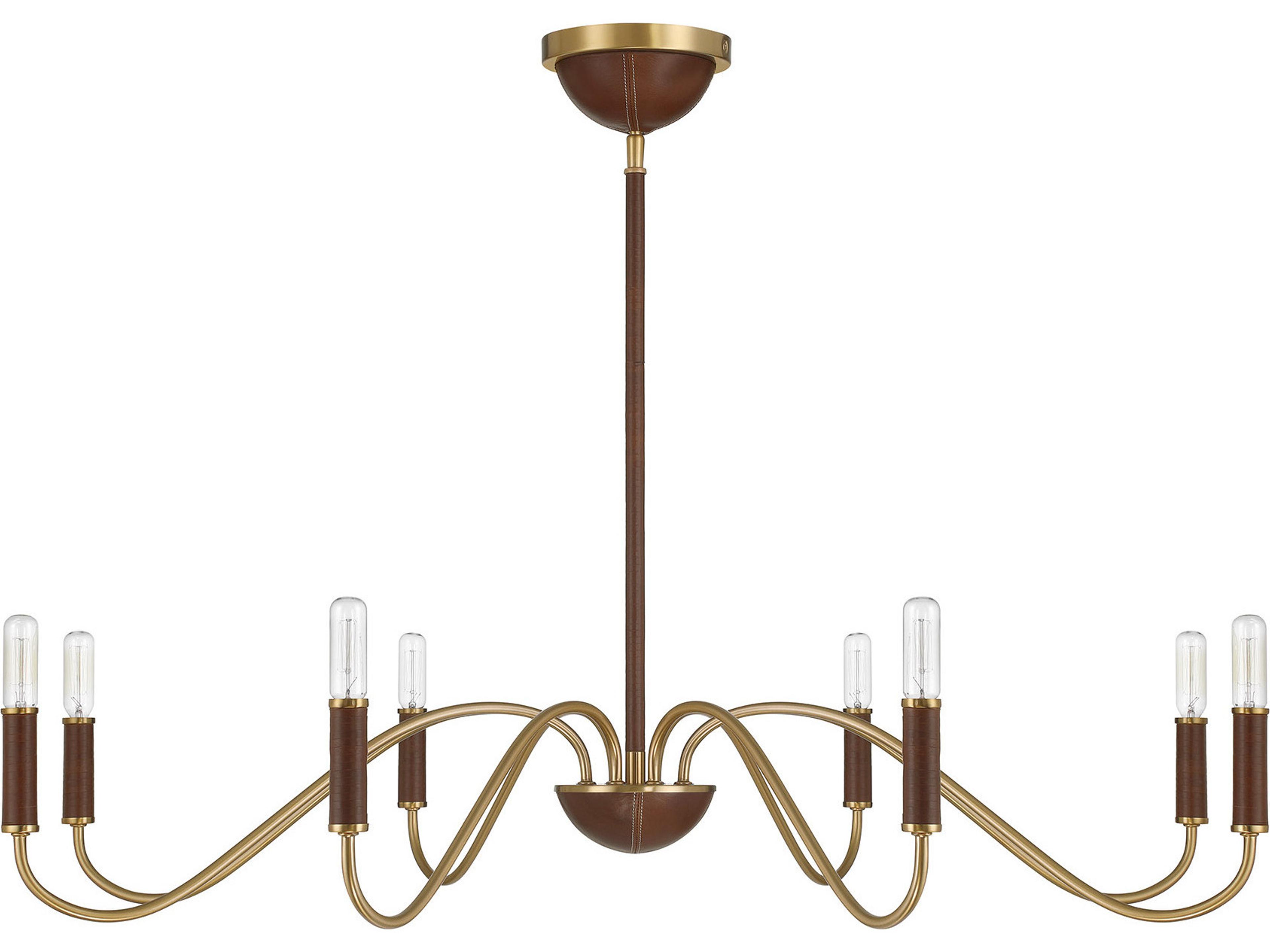 Savoy House Abeline 8-Light Warm Brass Candelabra Chandelier