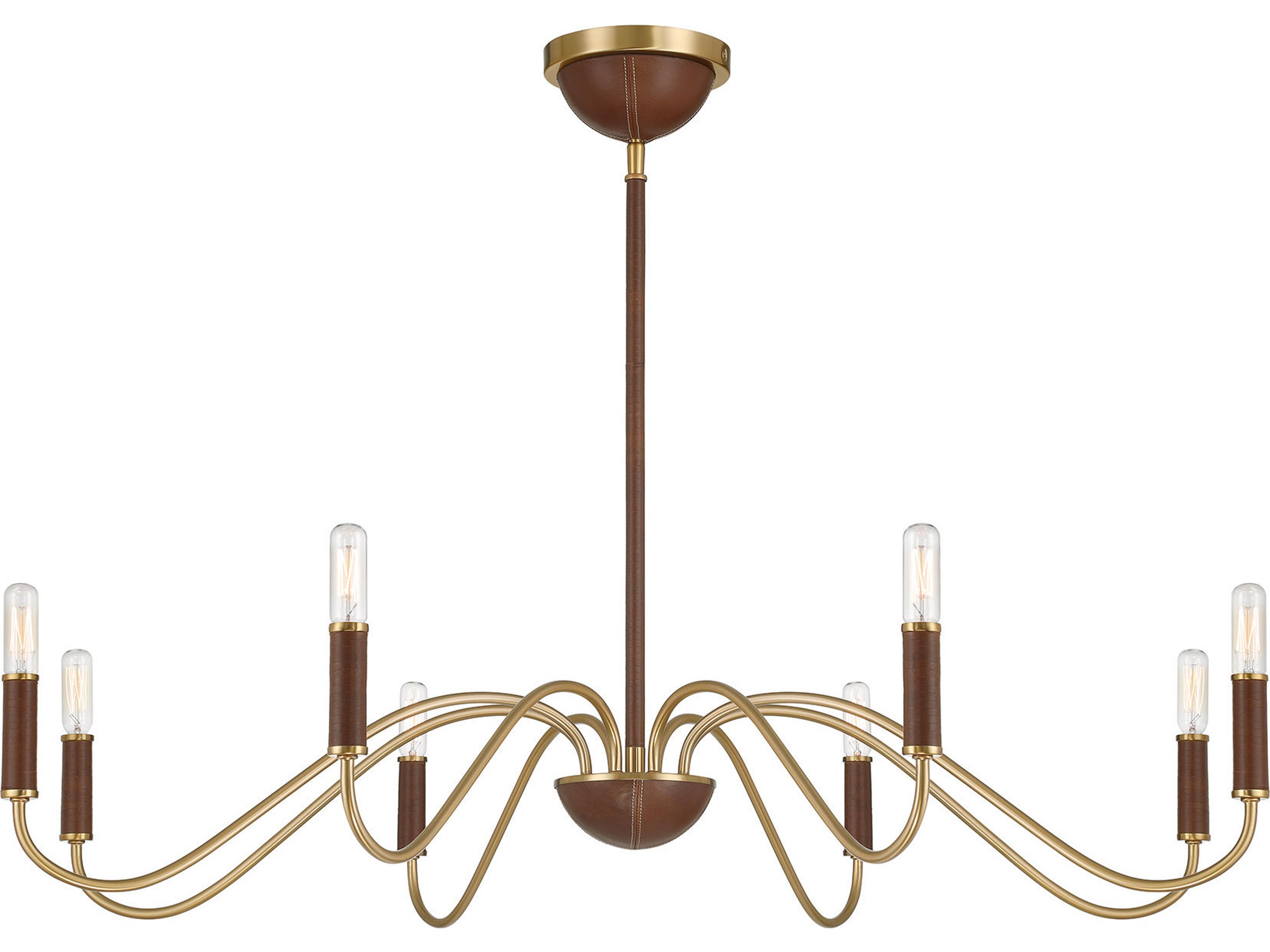 Savoy House Abeline 8-Light Warm Brass Candelabra Chandelier