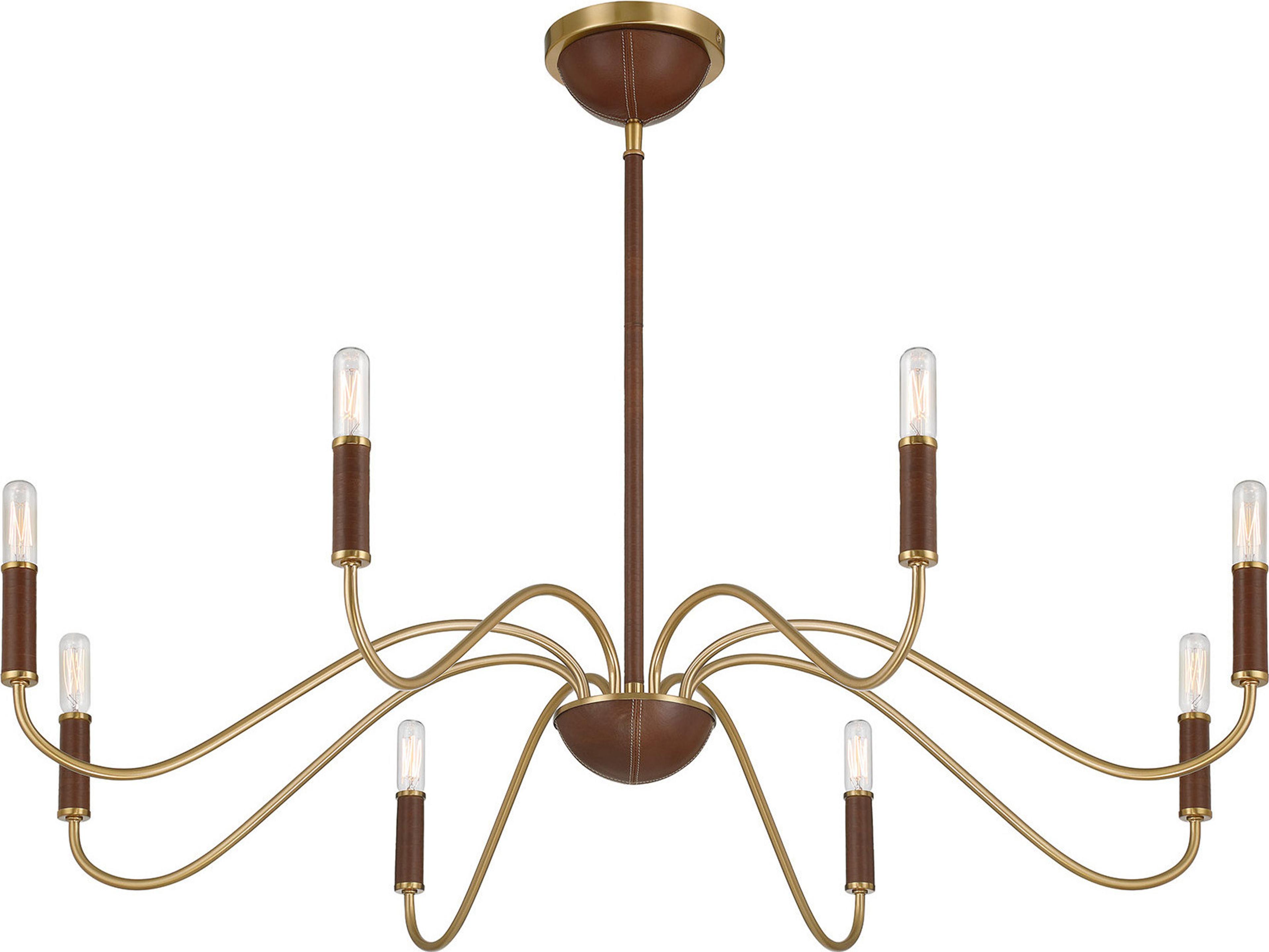 Savoy House Abeline 8-Light Warm Brass Candelabra Chandelier
