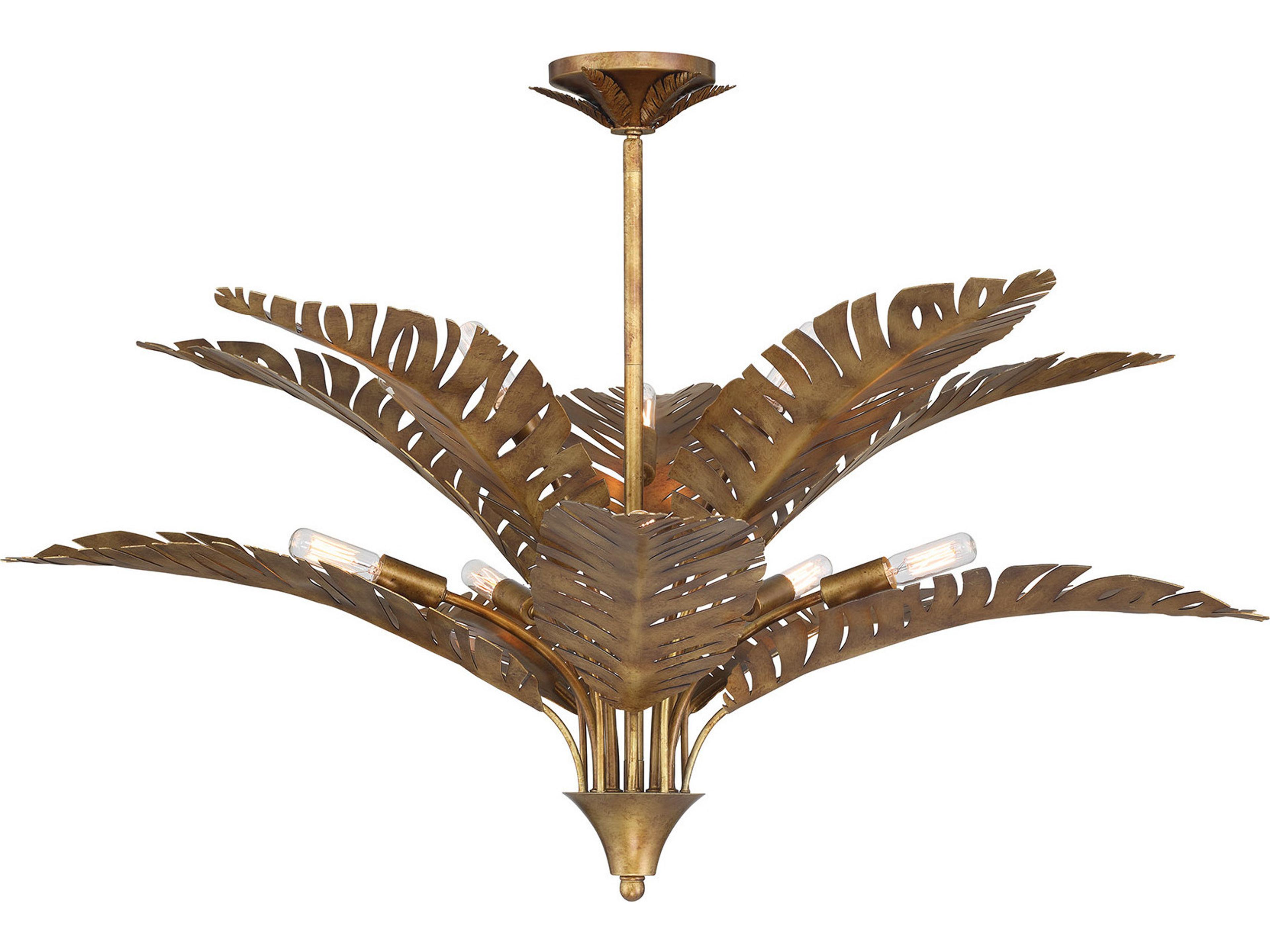 Palmera 10-Light Gold Vein Chandelier