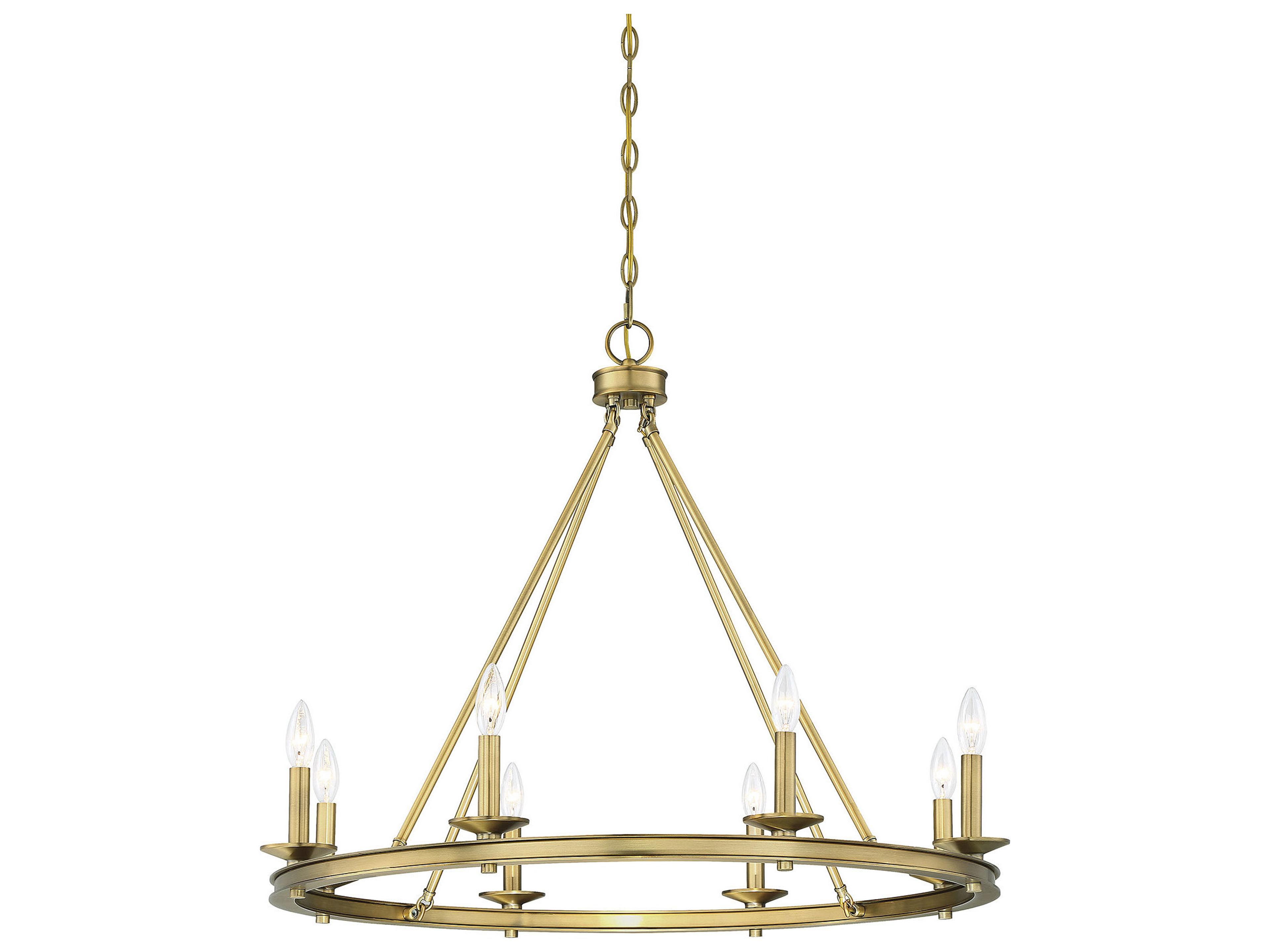 Savoy House Middleton 8-Light Warm Brass Candelabra Chandelier