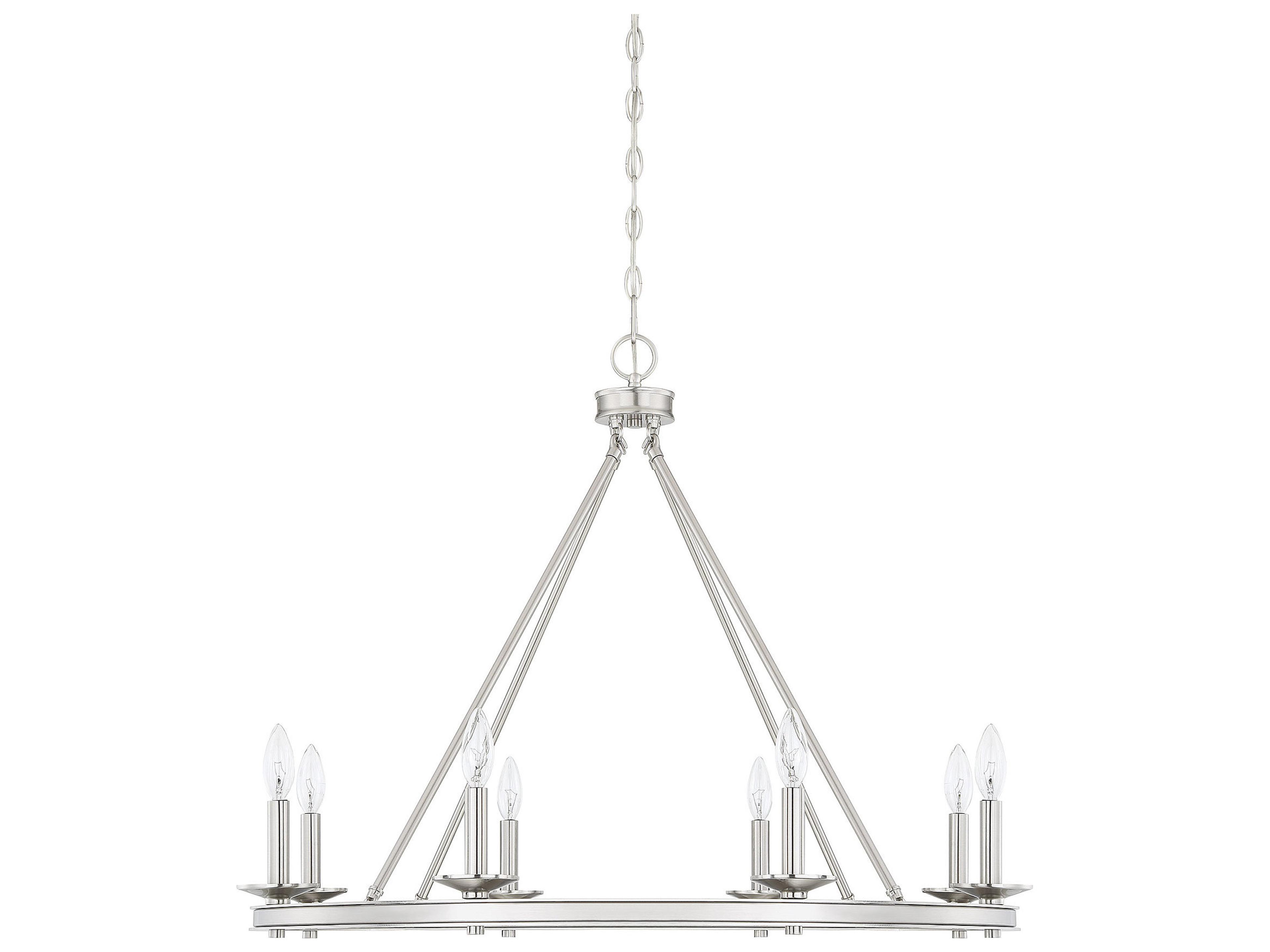 Savoy House Middleton 8-Light Satin Nickel Candelabra Chandelier