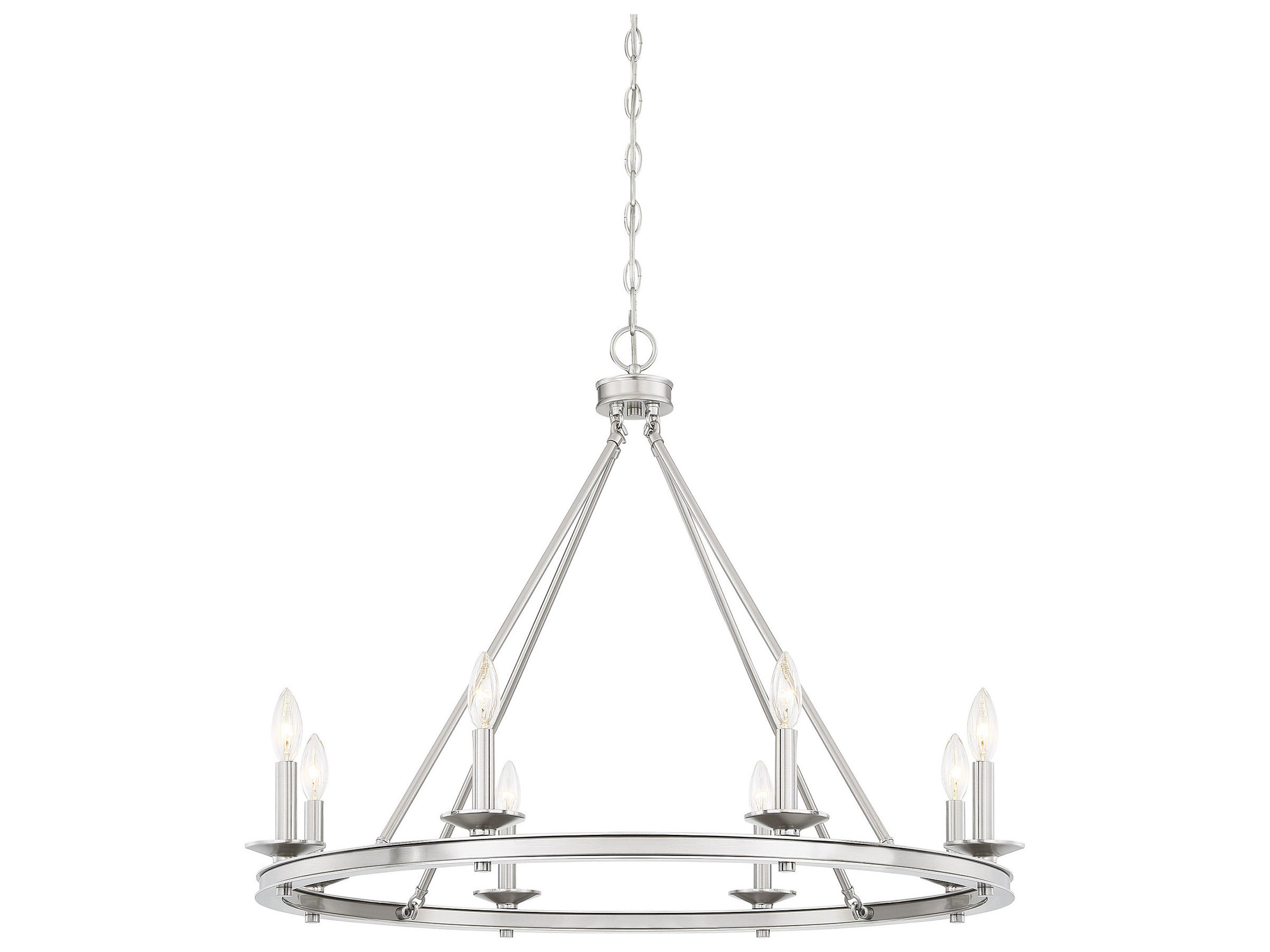 Savoy House Middleton 8-Light Satin Nickel Candelabra Chandelier