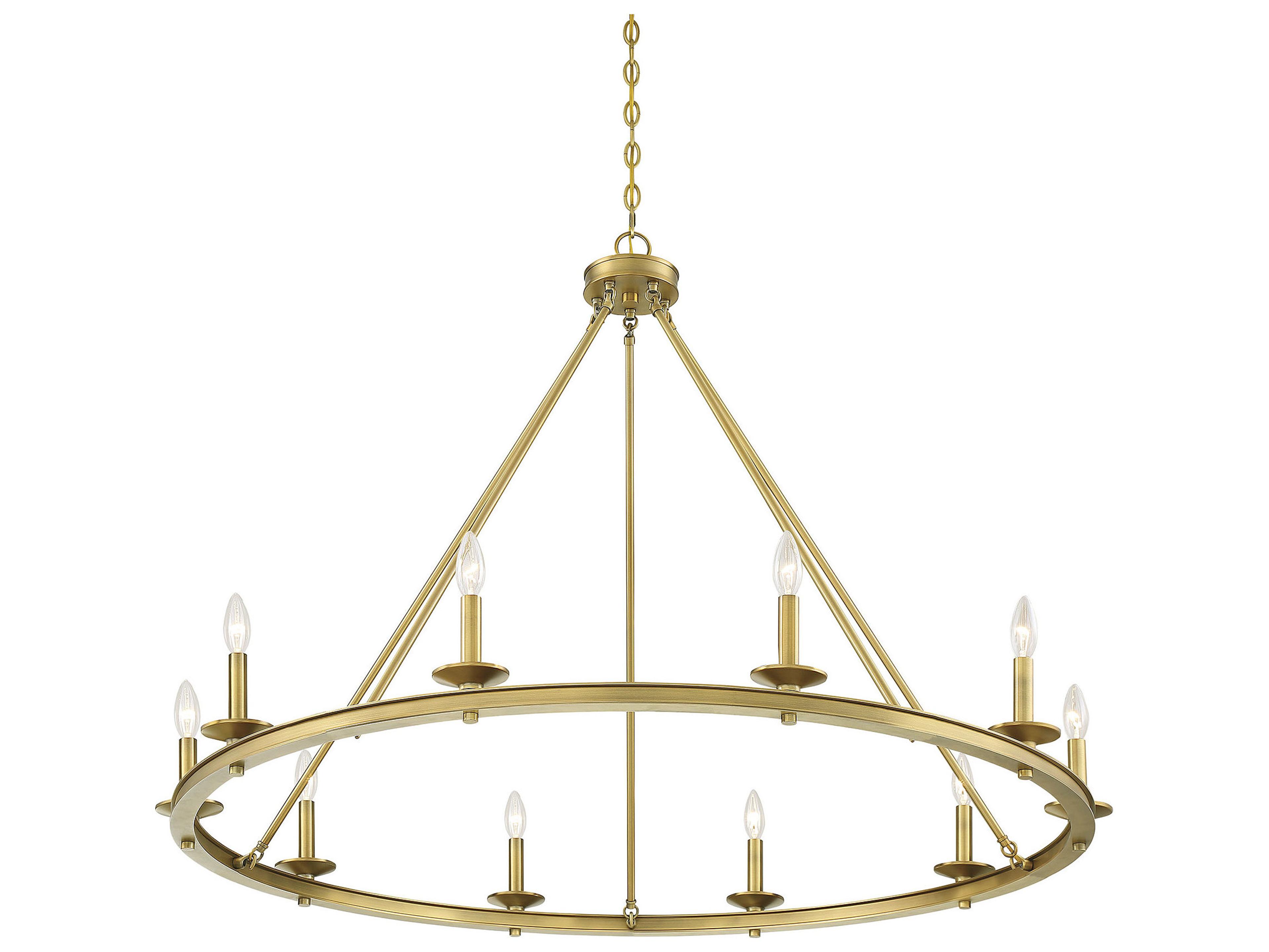 Savoy House Middleton 10-Light Warm Brass Candelabra Chandelier